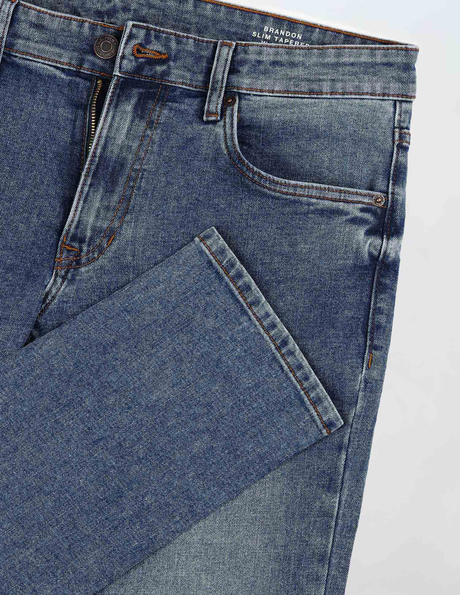 Brandon Slim Tapered Fit Blue Jeans Blue - U.S. Polo Assn. India | Large