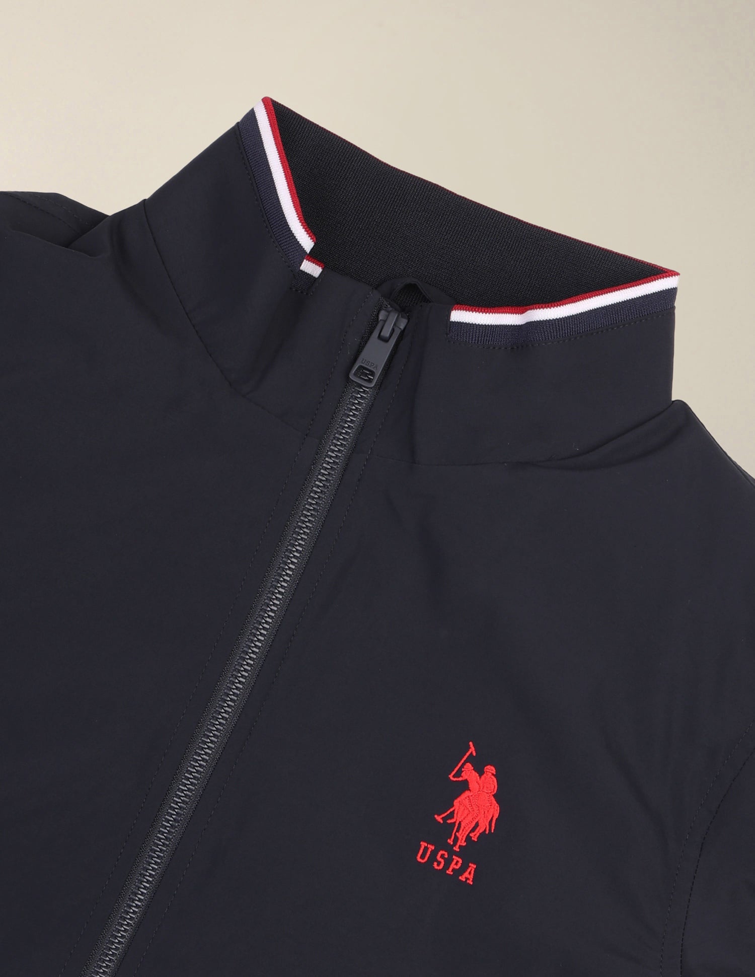 High Neck Long Sleeve Casual Jacket Navy - U.S. Polo Assn. India | Large
