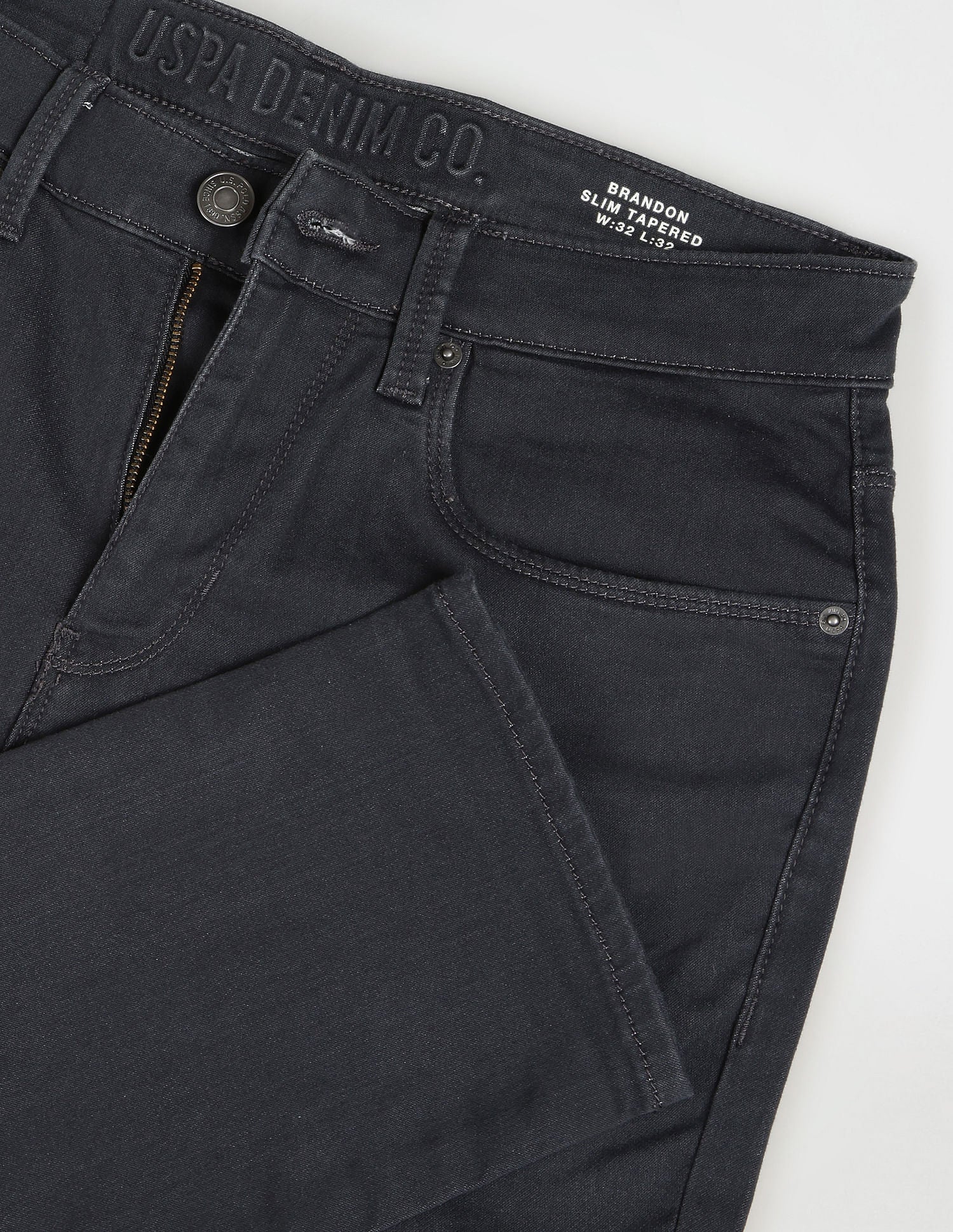 Rinsed Slim Tapered Fit Jeans Dark Grey - U.S. POLO ASSN. | Large