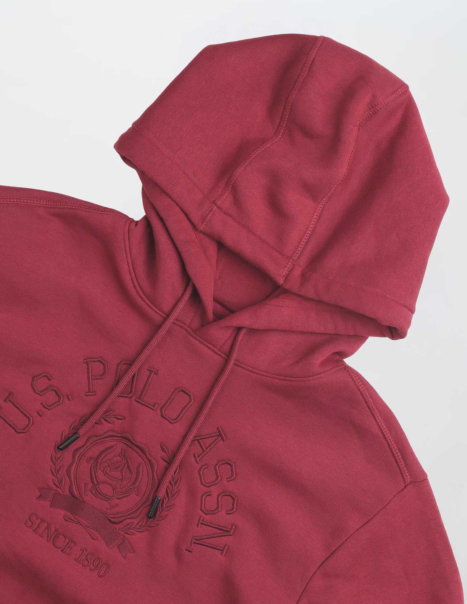 Brand Embroidered Regular Fit Sweatshirt Maroon - U.S. POLO ASSN. | Large