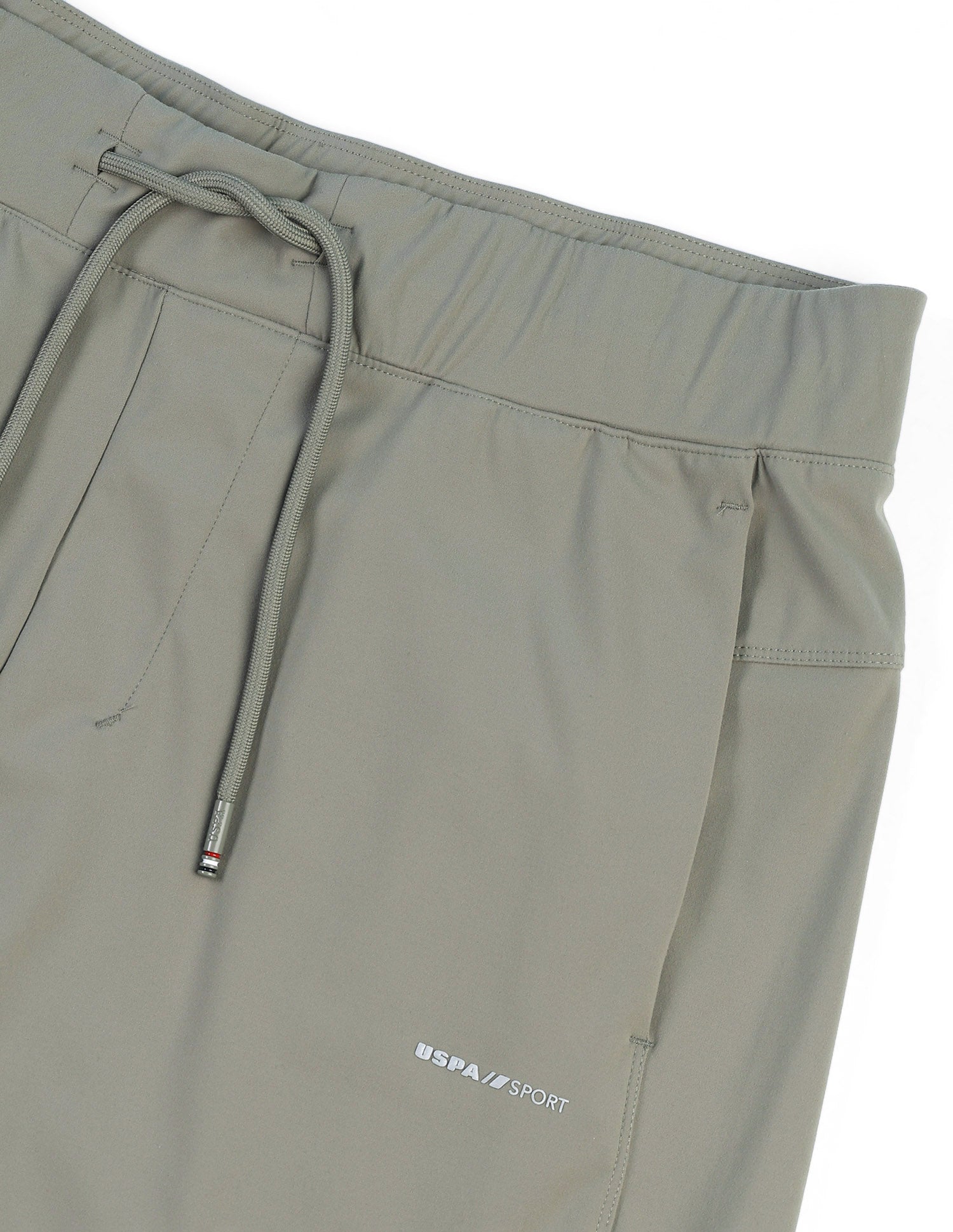 Solid Slim Fit Active Shorts Light Olive - U.S. Polo Assn. India | Large