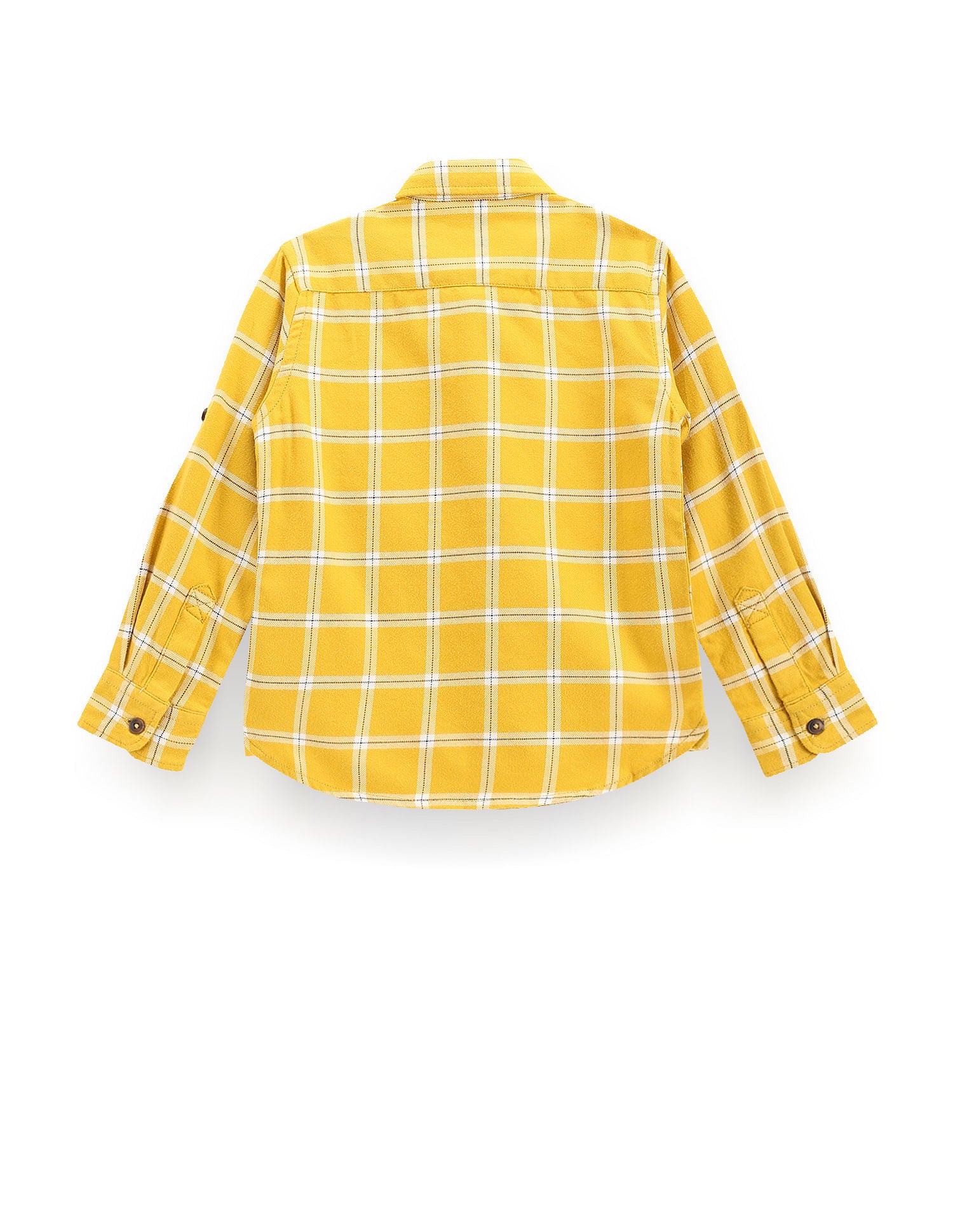 Boys Tartan Check Shirt Dark Yellow - U.S. POLO ASSN. | Large
