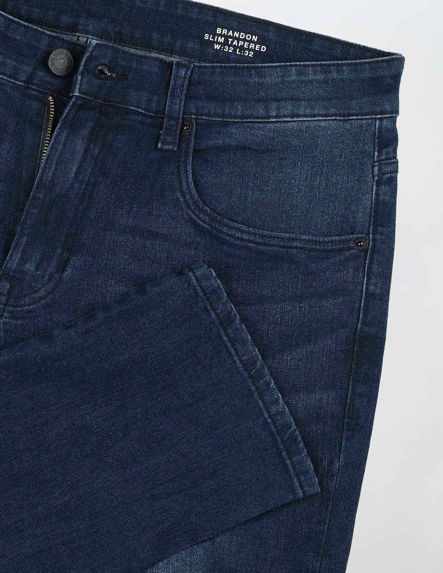 Brandon Slim Tapered Fit Blue Jeans Blue - U.S. Polo Assn. India | Large