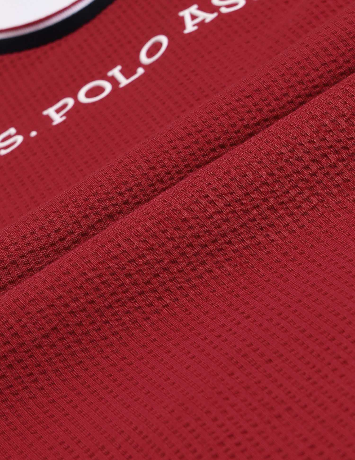 Boys Brand Printed Regular Fit T-Shirt Medium Red - U.S. POLO ASSN. | Large