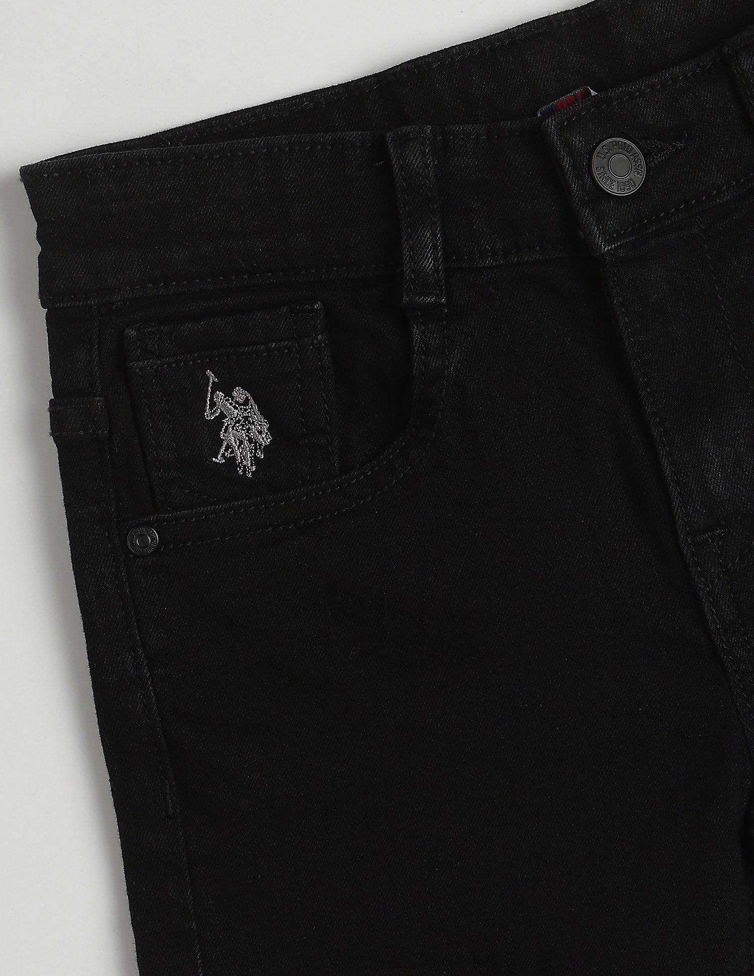 Mid Rise Slim Fit Jeans Black - U.S. Polo Assn. India | Large