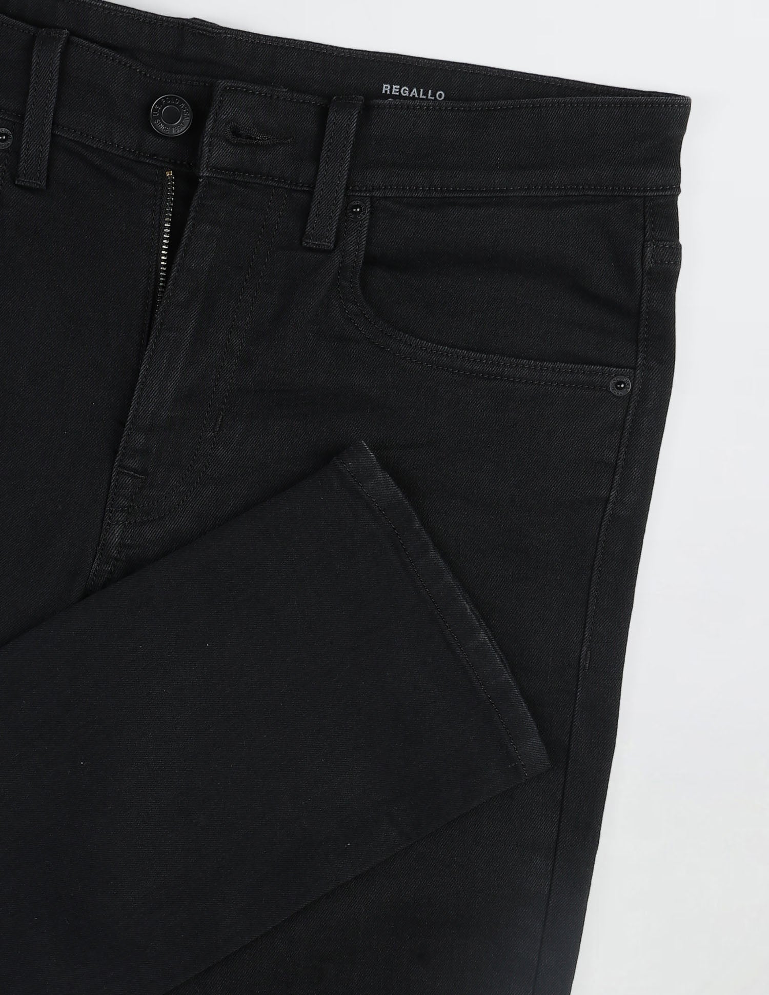 Regallo Skinny Fit Mid Rise Jeans Black - U.S. Polo Assn. India | Large
