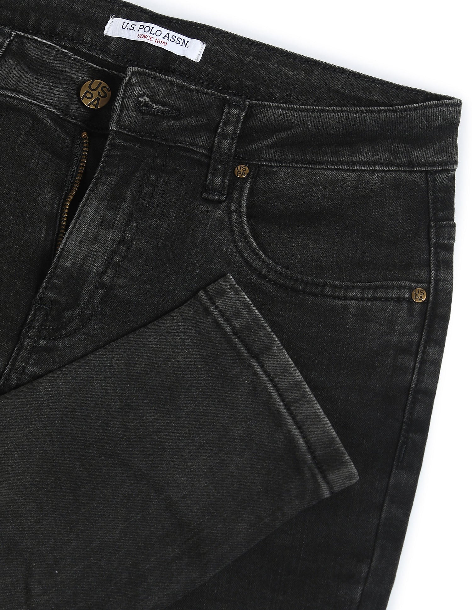 Skinny Fit Rinsed Jeans Dark Grey - U.S. Polo Assn. India | Large