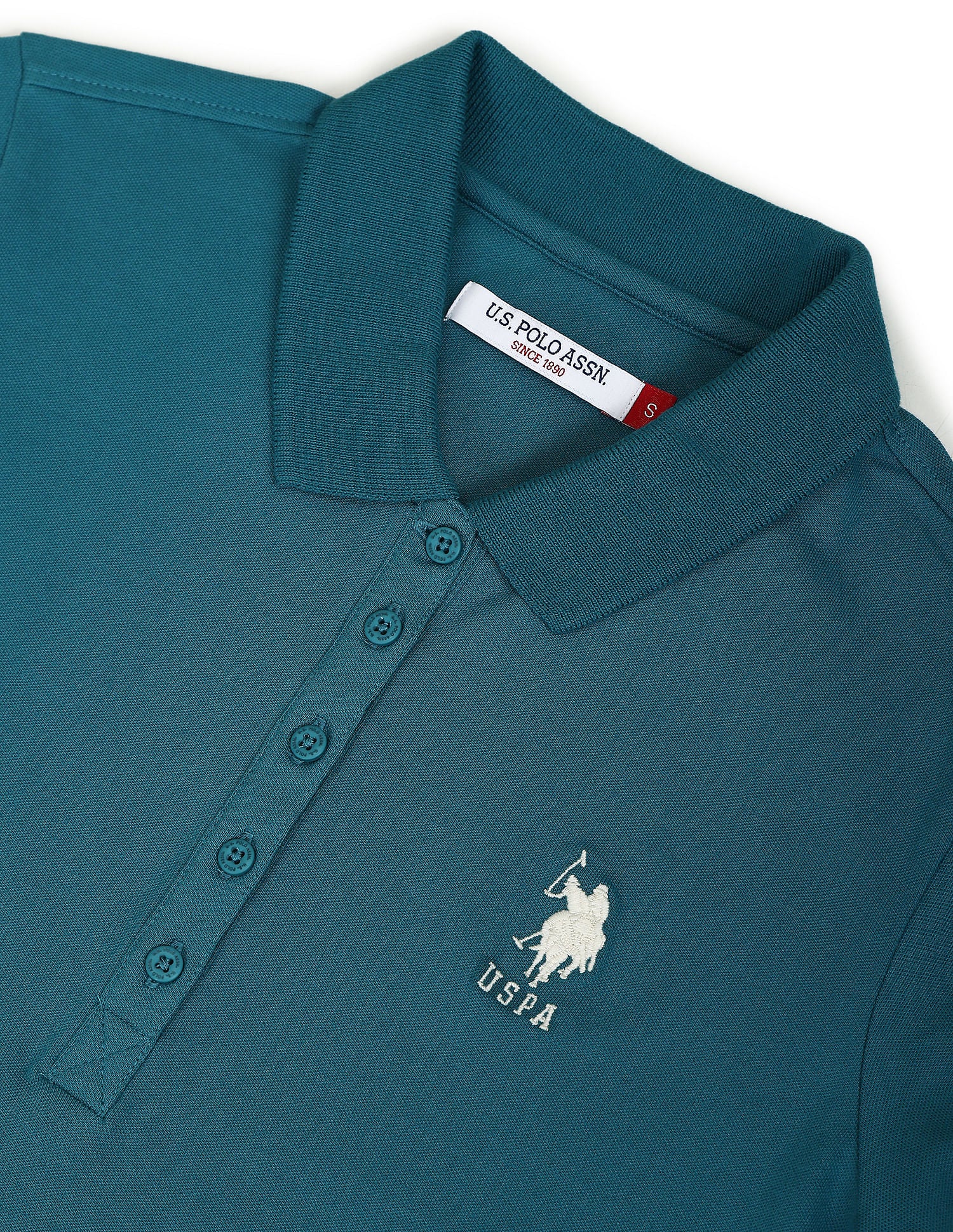 Solid Slim Polo Shirt Teal - U.S. POLO ASSN. | Large