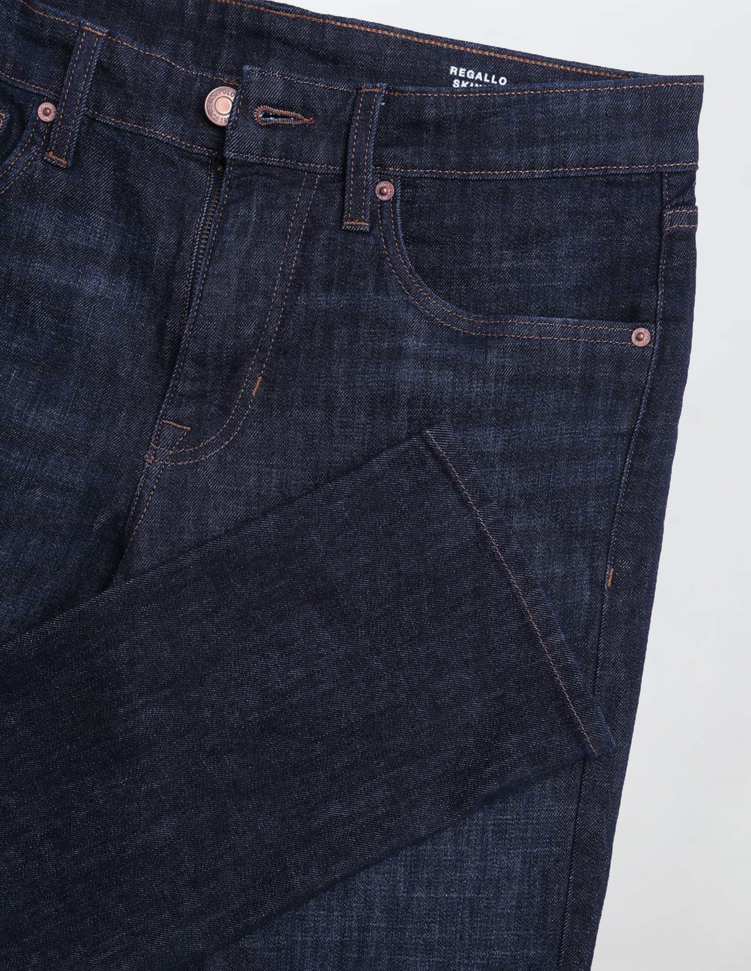 Regallo Skinny Fit Blue Jeans Dark Blue - U.S. Polo Assn. India | Large