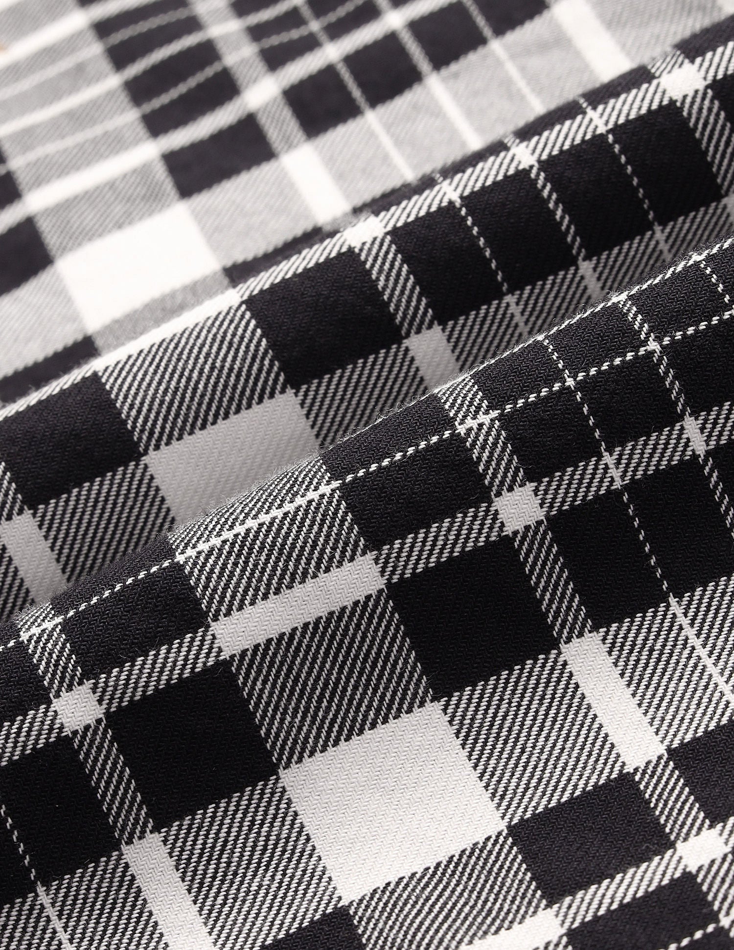 Tartan Checked Pure Cotton Shirt Black - U.S. POLO ASSN. | Large