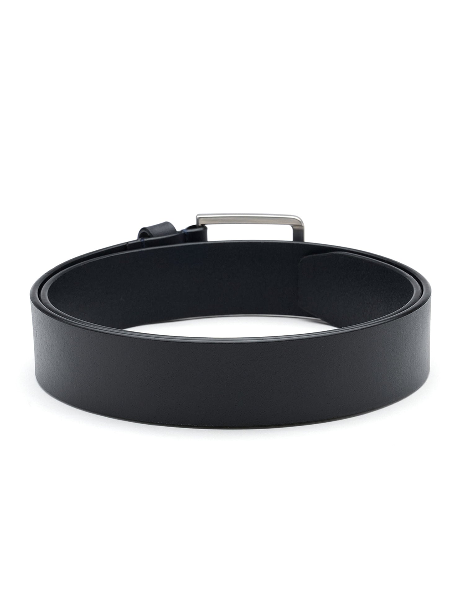 Men Metallic Buckle Solid Leather Belt Navy - U.S. POLO ASSN. | Large