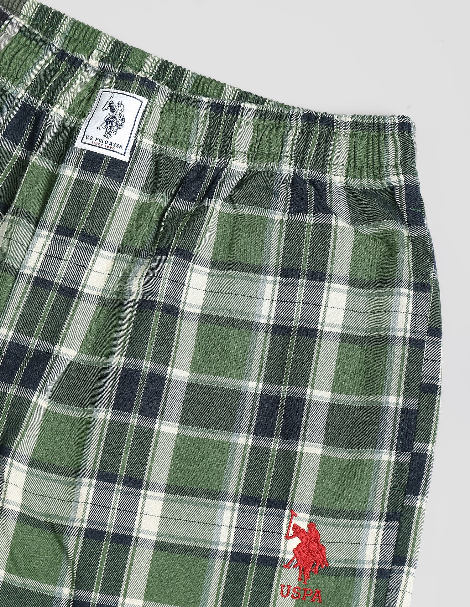 Comfort Fit Check LP001 Lounge Pants - Pack Of 1 Light Green - U.S. POLO ASSN. | Large