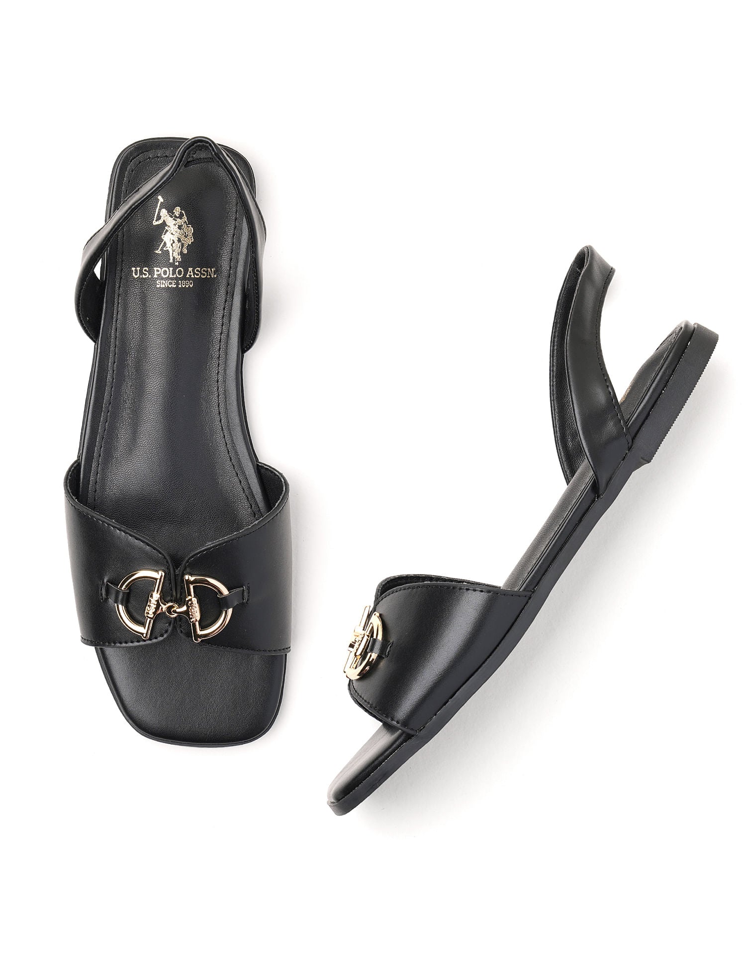Vamp Strap Chiara Sandals Black - U.S. POLO ASSN. | Large