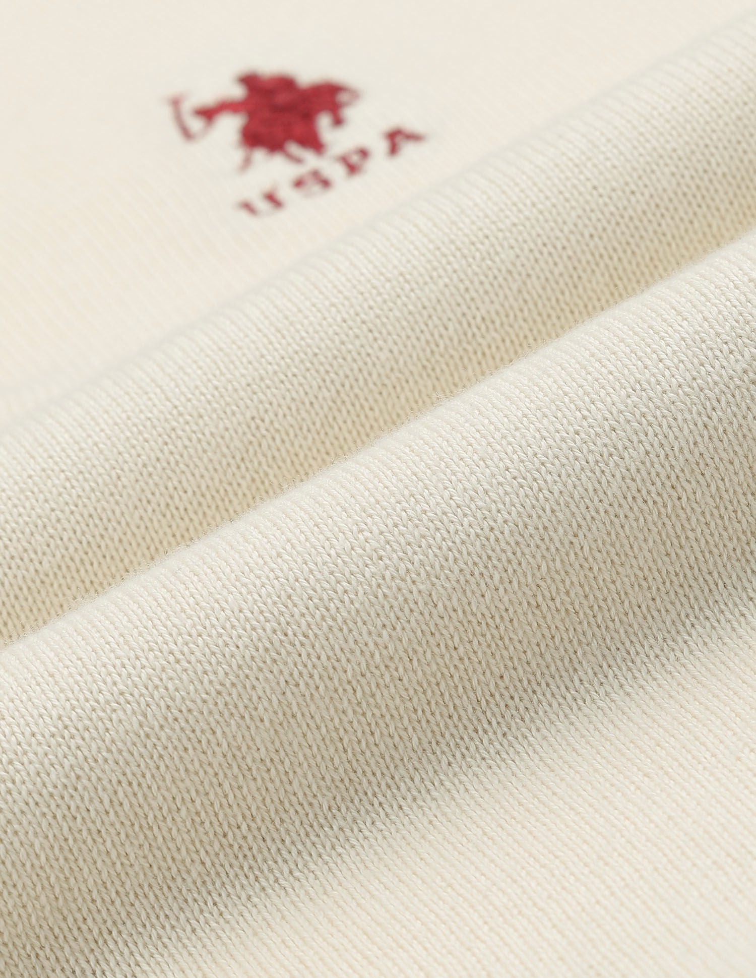 Regular Fit Solid Sweater White - U.S. Polo Assn. India | Large