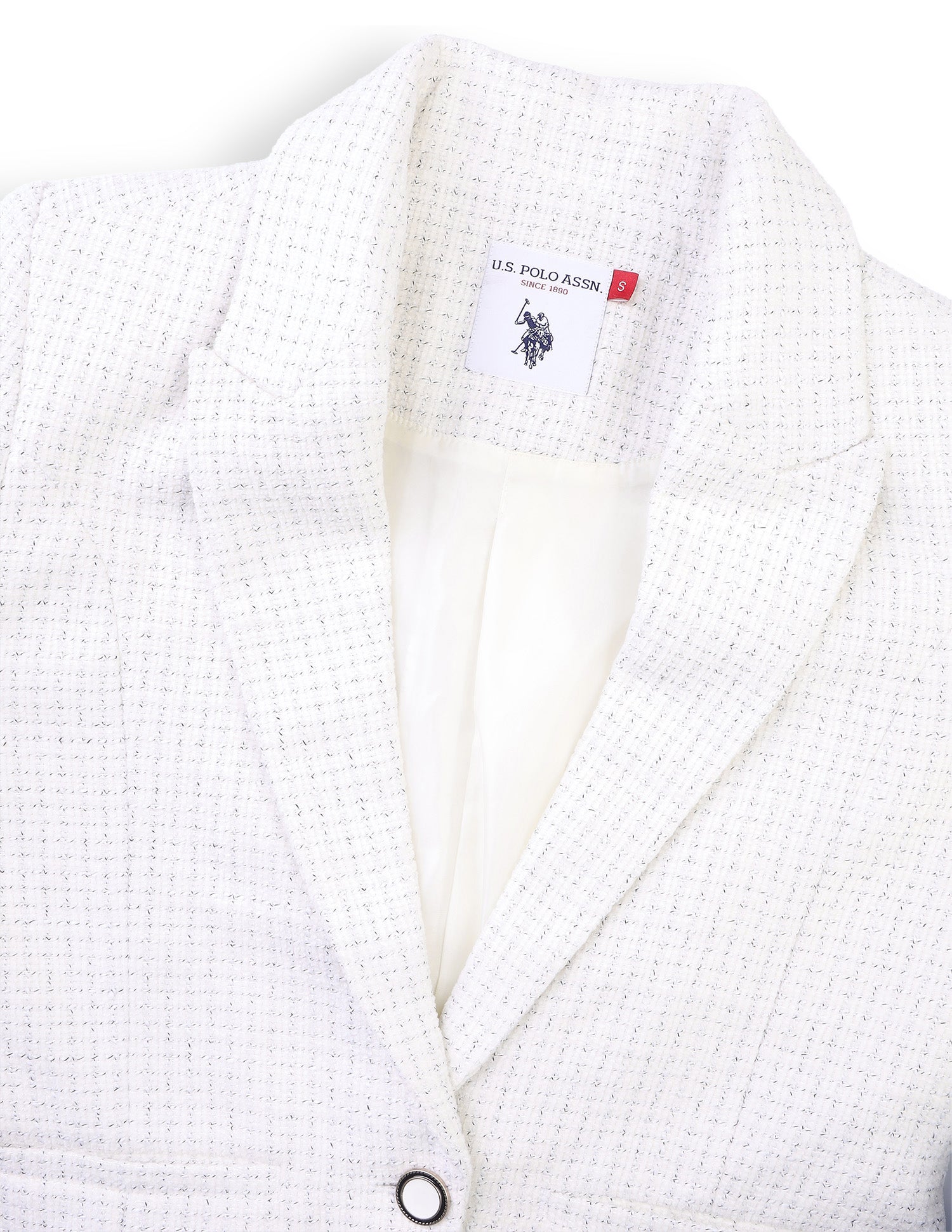 Tweed Blazer Jacket Off-White - U.S. Polo Assn. India | Large