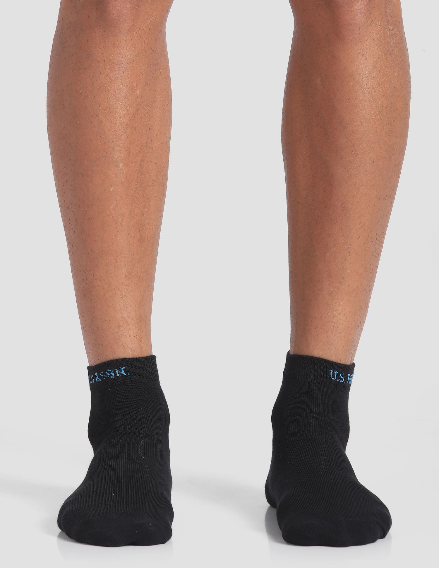 Ankle Length Stretch I646 Socks - Pack Of 3 Navy, Black and Grey - U.S. POLO ASSN. | Large