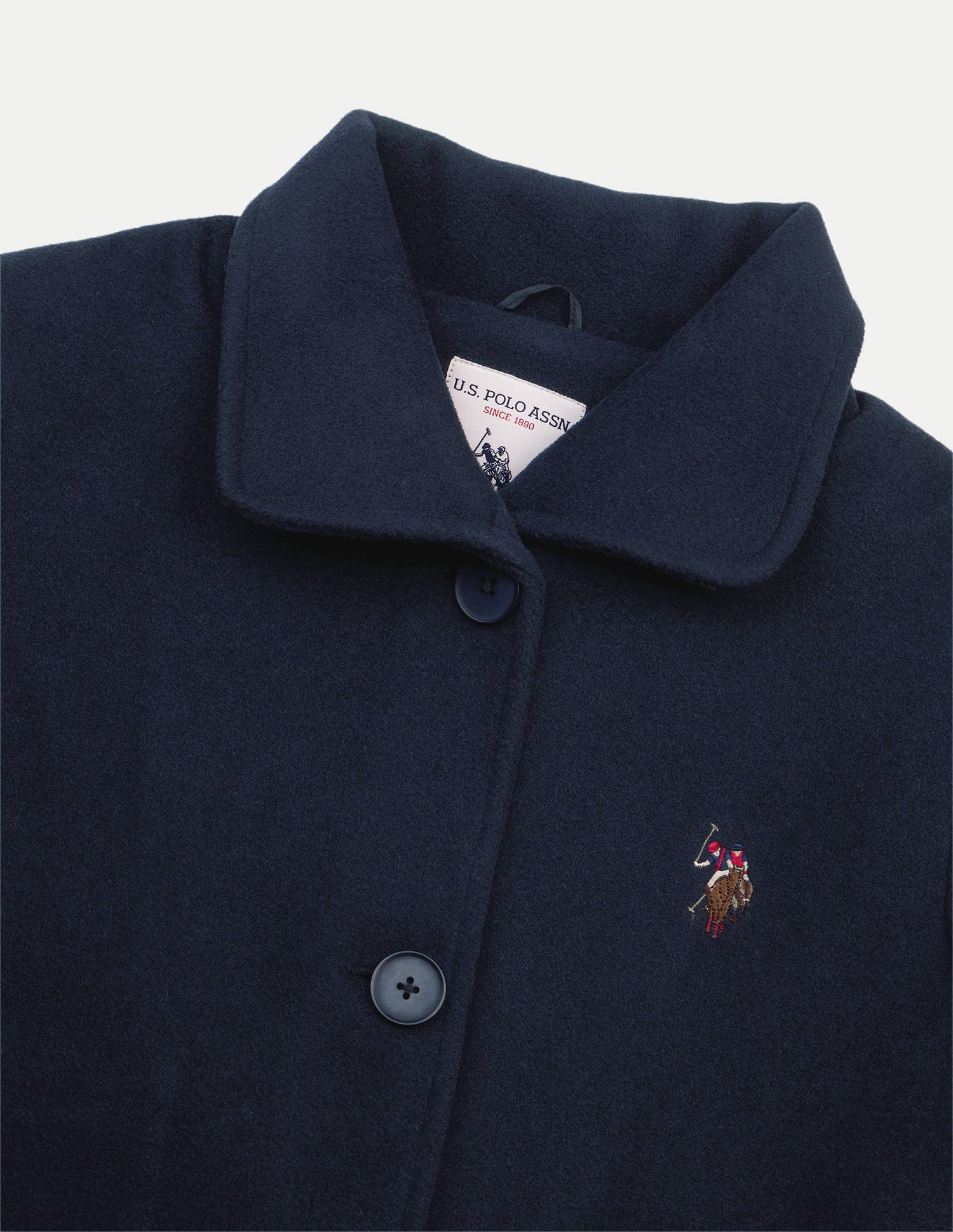 Longline Relaxed Fit Coat Jacket Navy - U.S. Polo Assn. India | Large