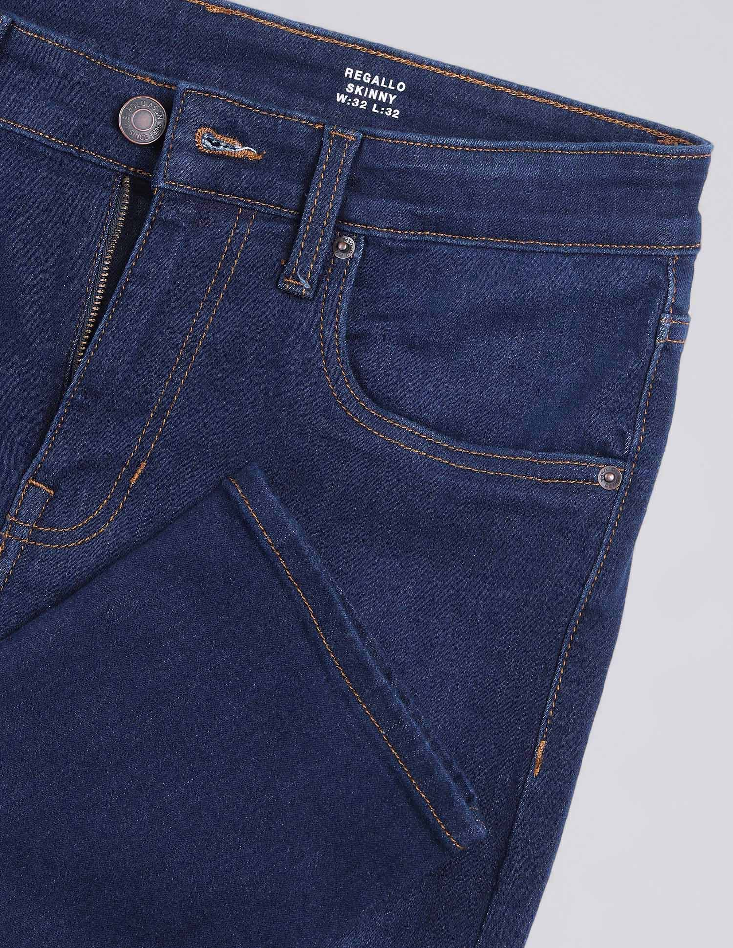 Regallo Skinny Fit Blue Jeans Dark Blue - U.S. Polo Assn. India | Large