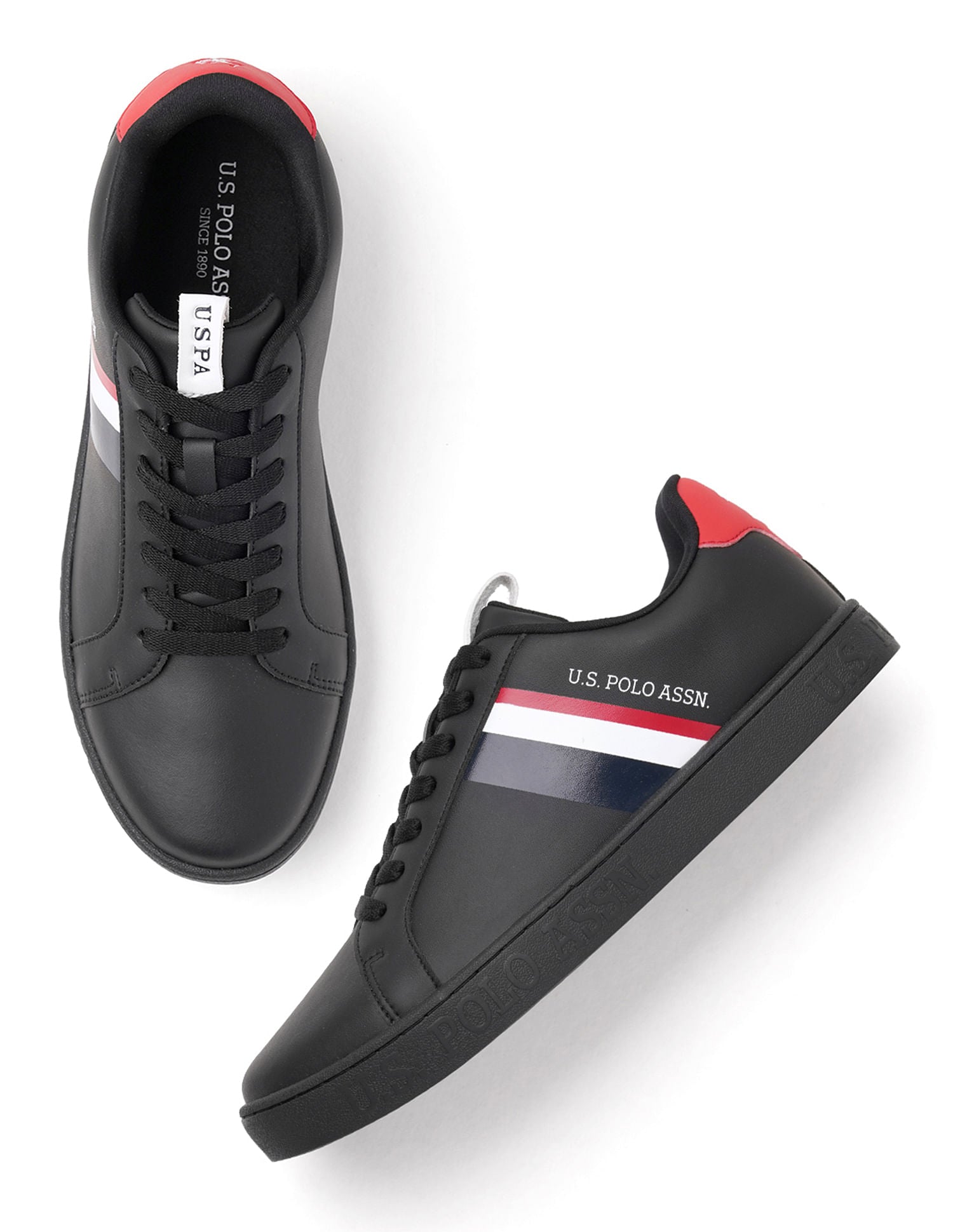 Men Ferro Solid Sneakers Black - U.S. POLO ASSN. | Large