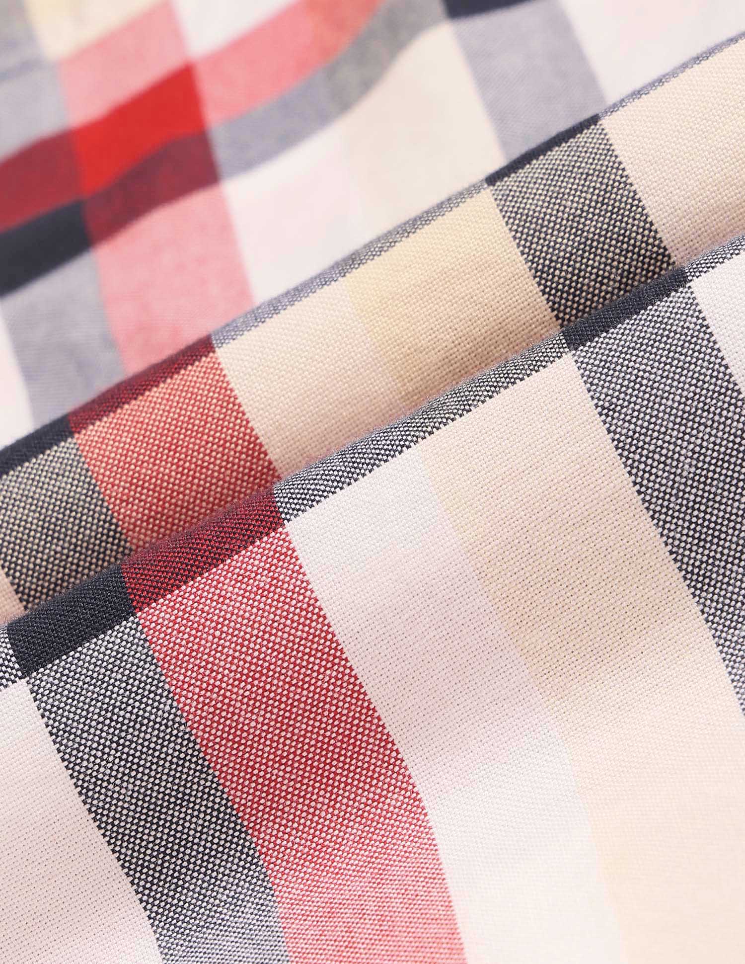 Boys Tartan Checked Oxford Shirt Beige - U.S. POLO ASSN. | Large