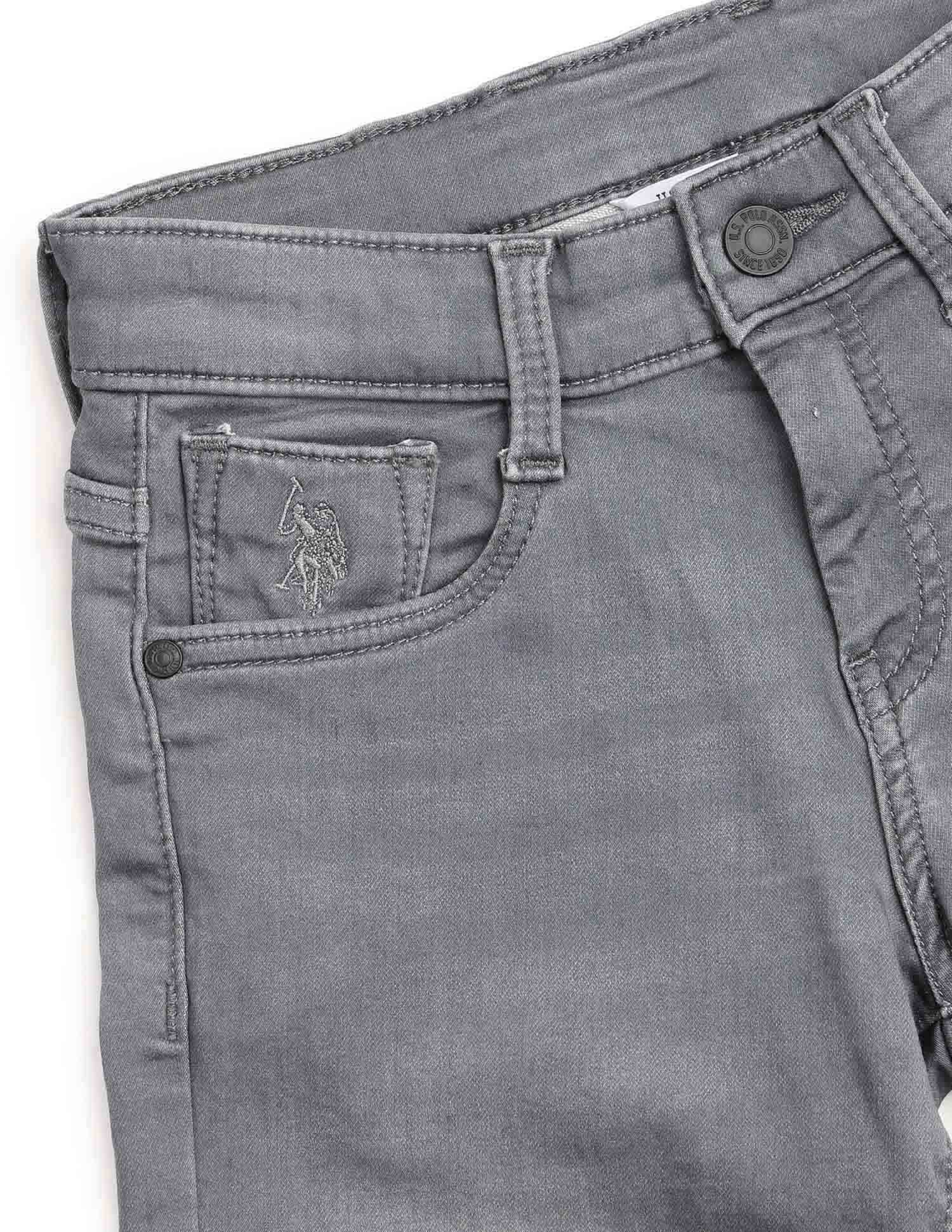 Boys Relaxed Fit Grey Jeans Dark Grey - U.S. POLO ASSN. | Large