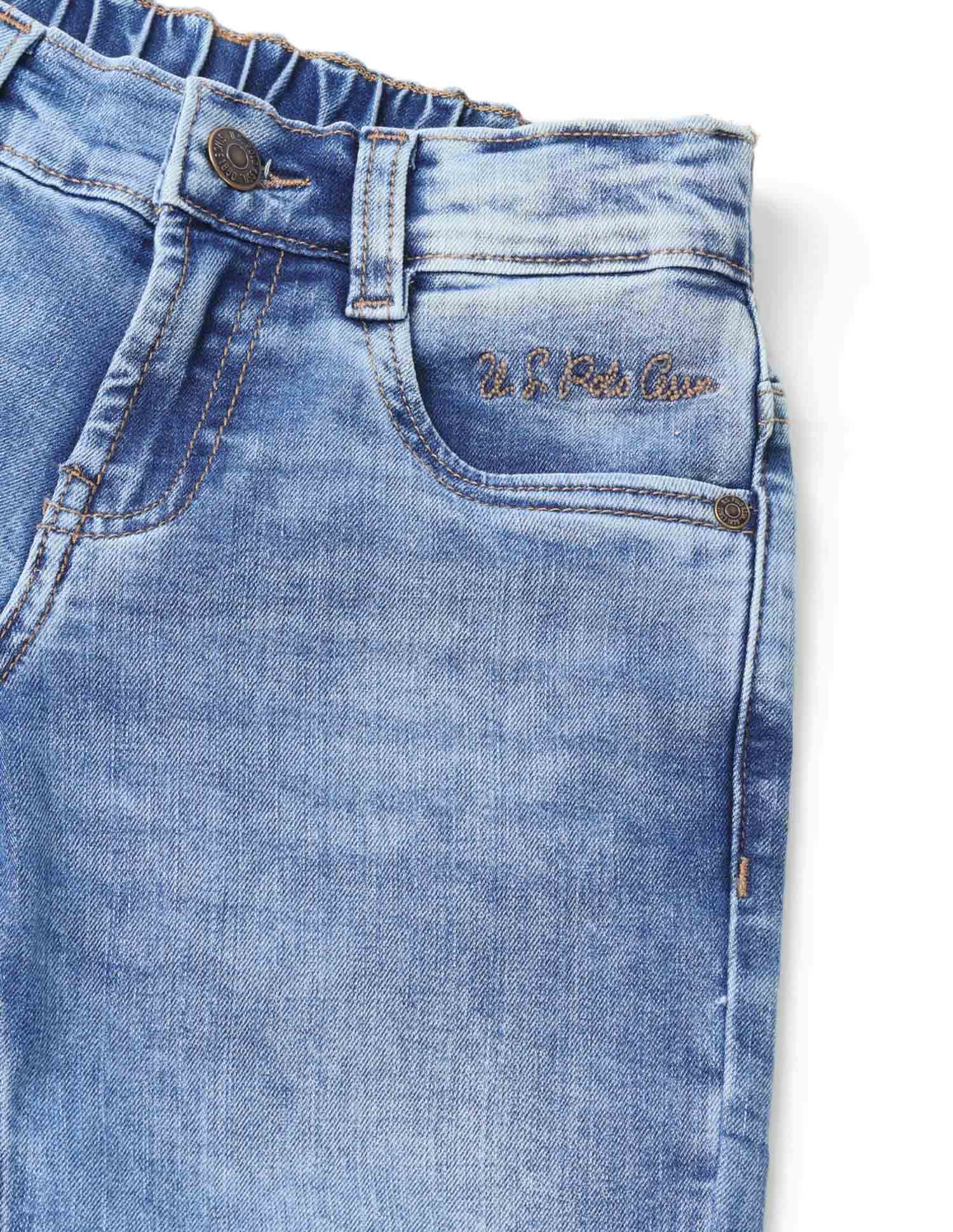 Boys Whiskered Relaxed Fit Jeans Dark Wash - U.S. POLO ASSN. | Large