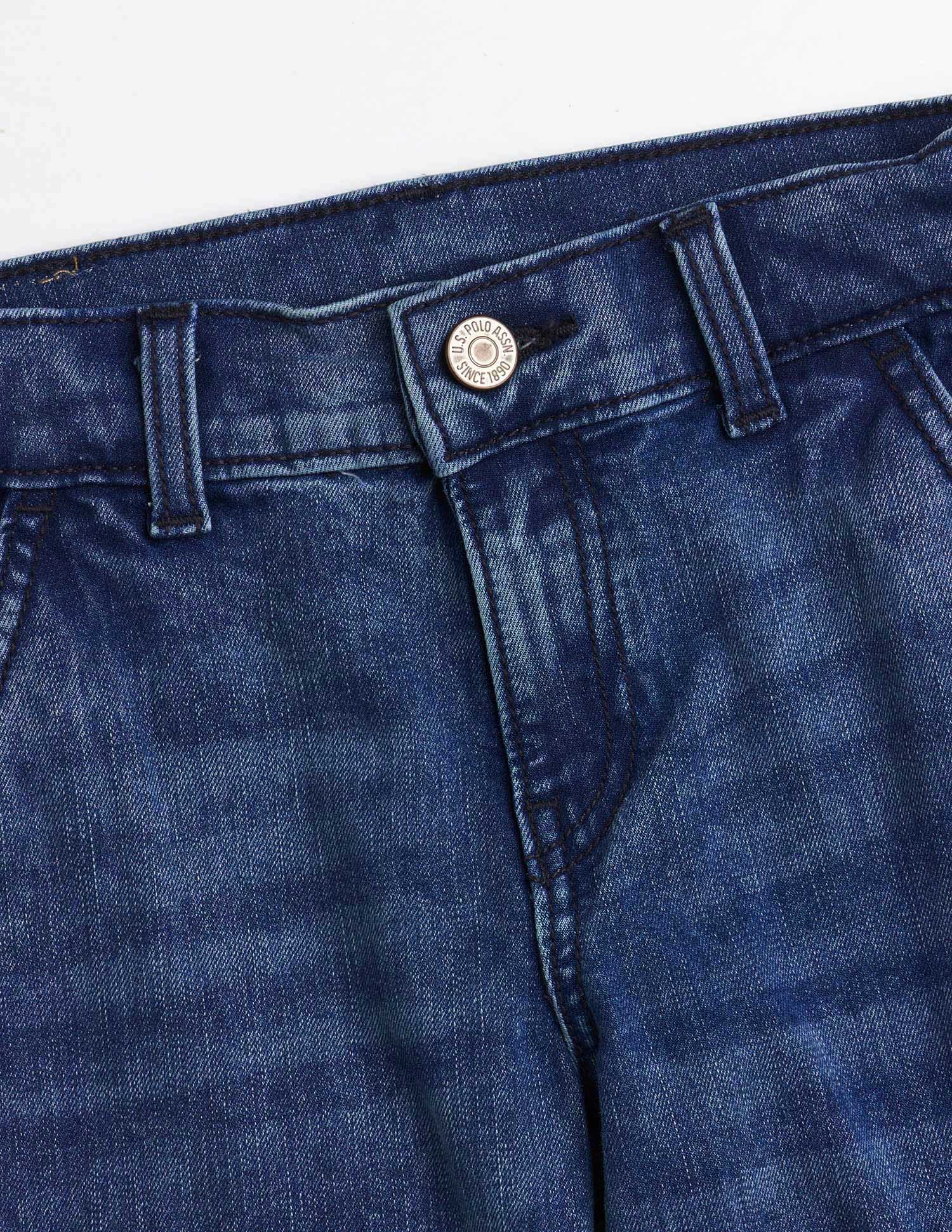 Boys Relaxed Fit Cargo Jeans Dark Blue - U.S. Polo Assn. India | Large