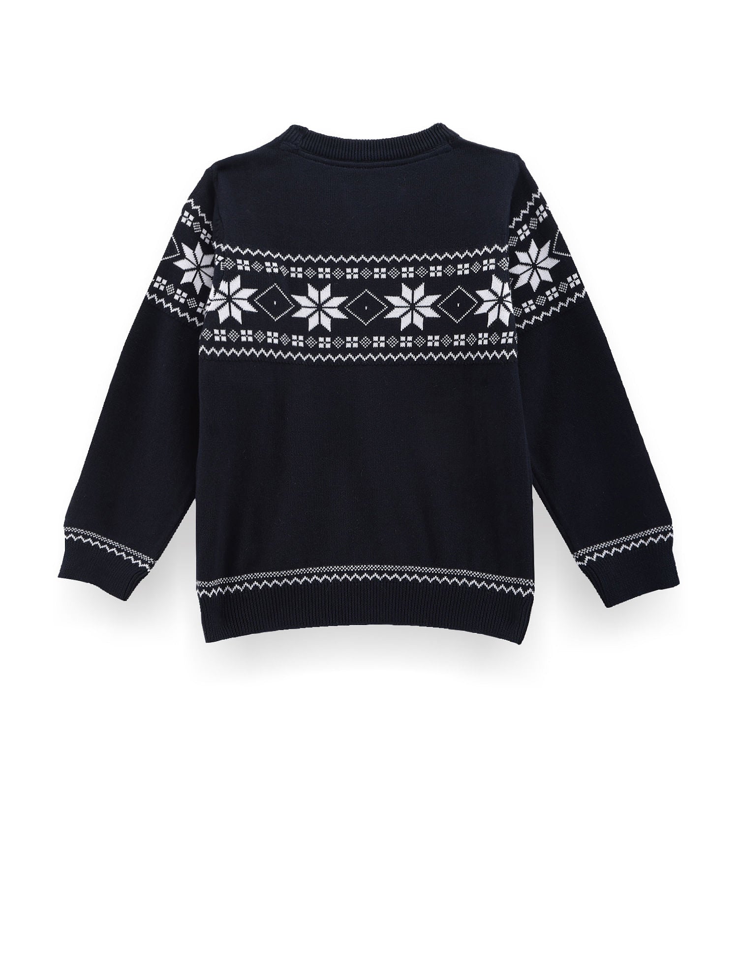 Boys Patterned Knit Sweater Navy - U.S. POLO ASSN. | Large