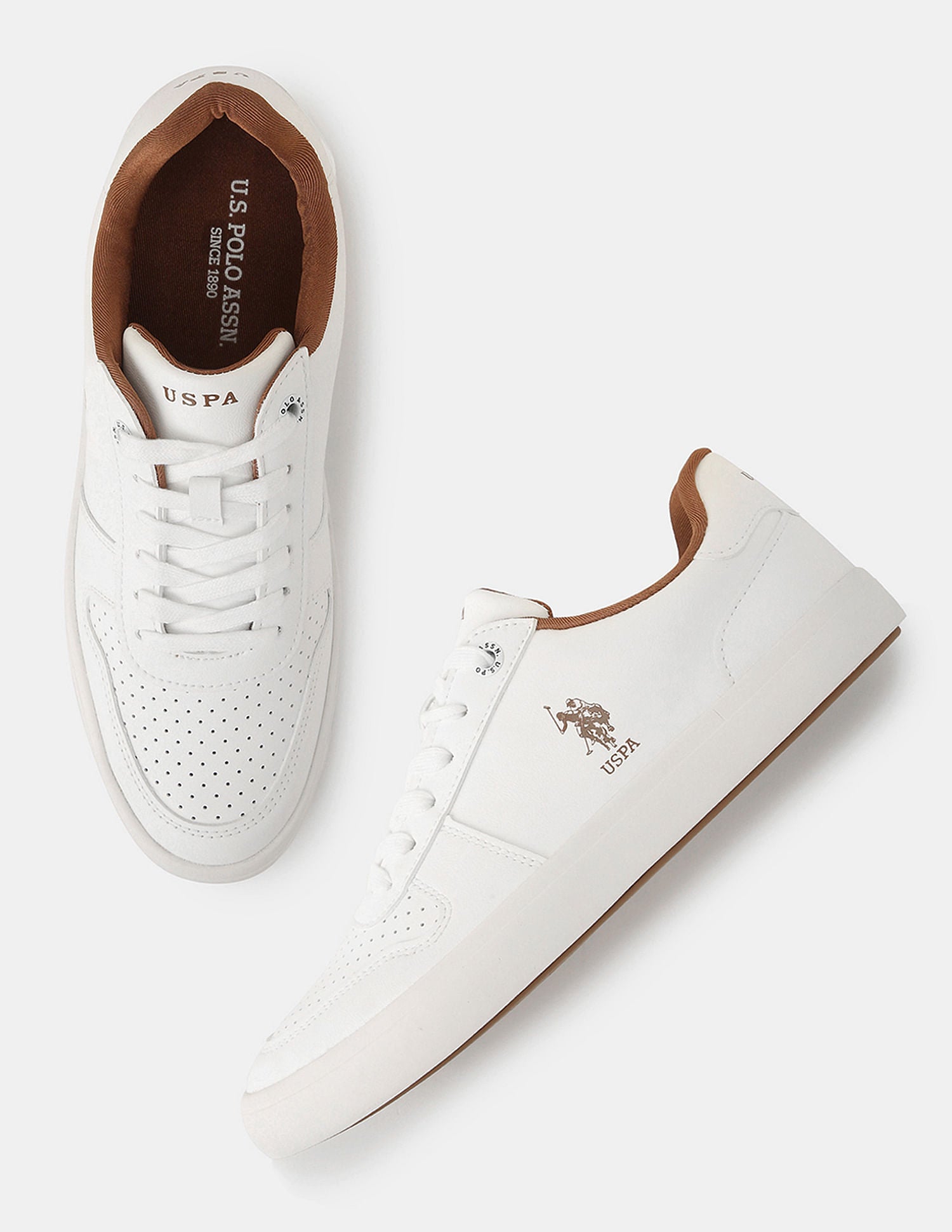 Men Conrad 2.0 Round Toe Sneakers Off White - U.S. POLO ASSN. | Large