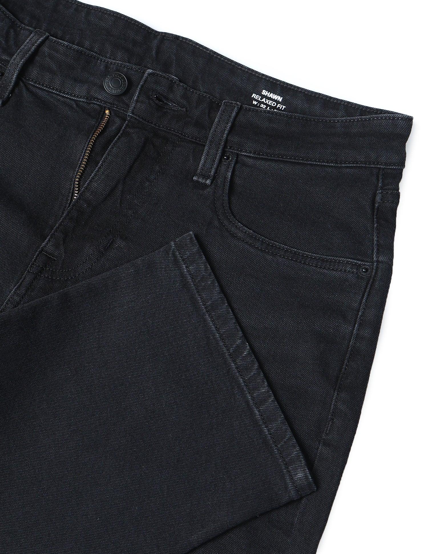 Shawn Relaxed Fit Black Jeans Black - U.S. Polo Assn. India | Large