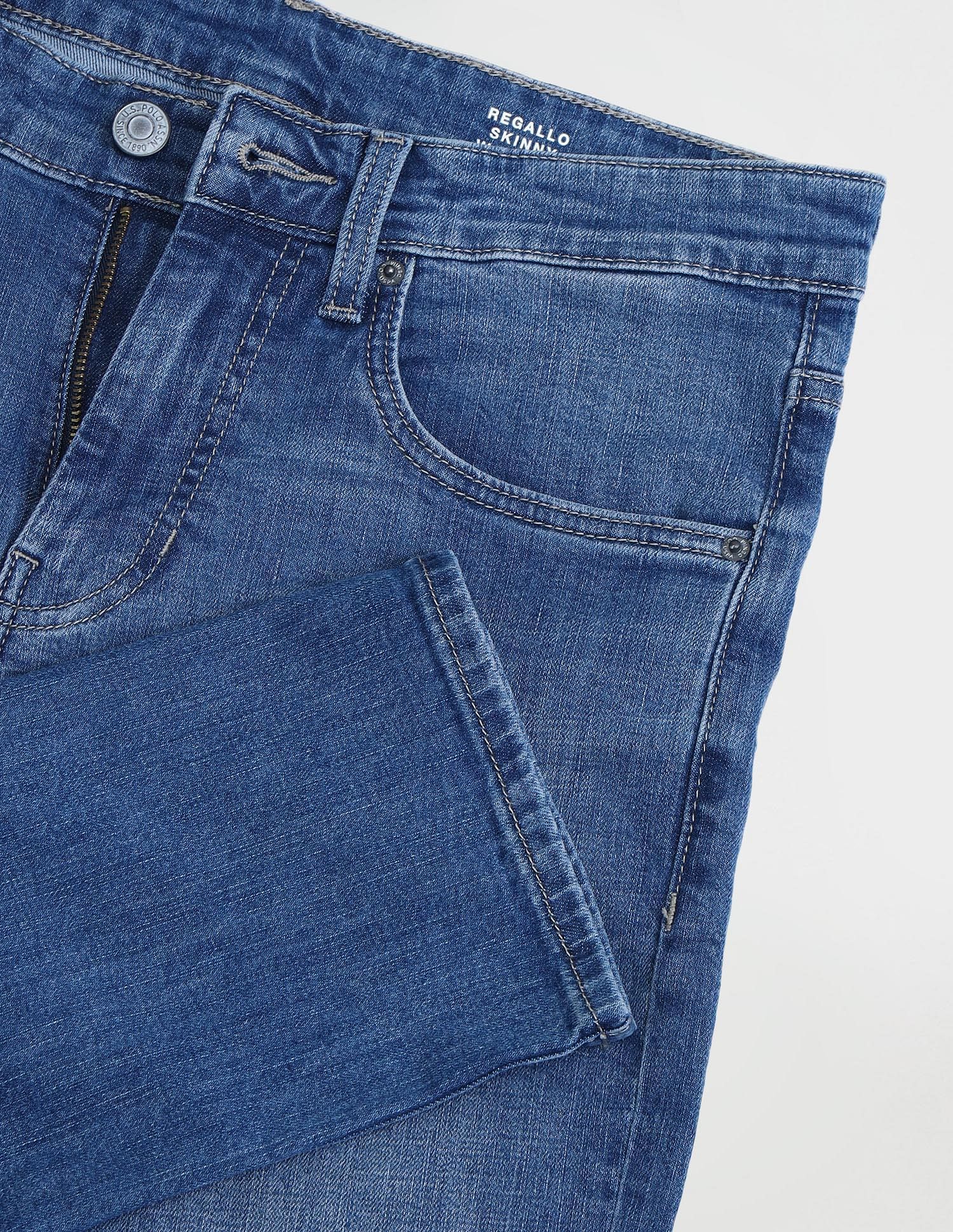 Regallo Skinny Fit Blue Jeans Blue - U.S. POLO ASSN. | Large