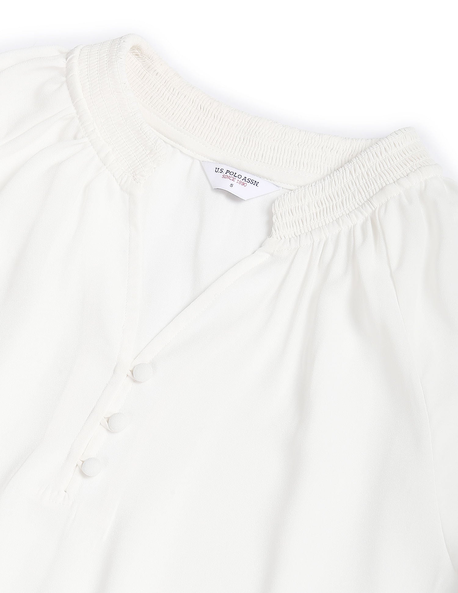 Solid Polyester Shirt White - U.S. POLO ASSN. | Large