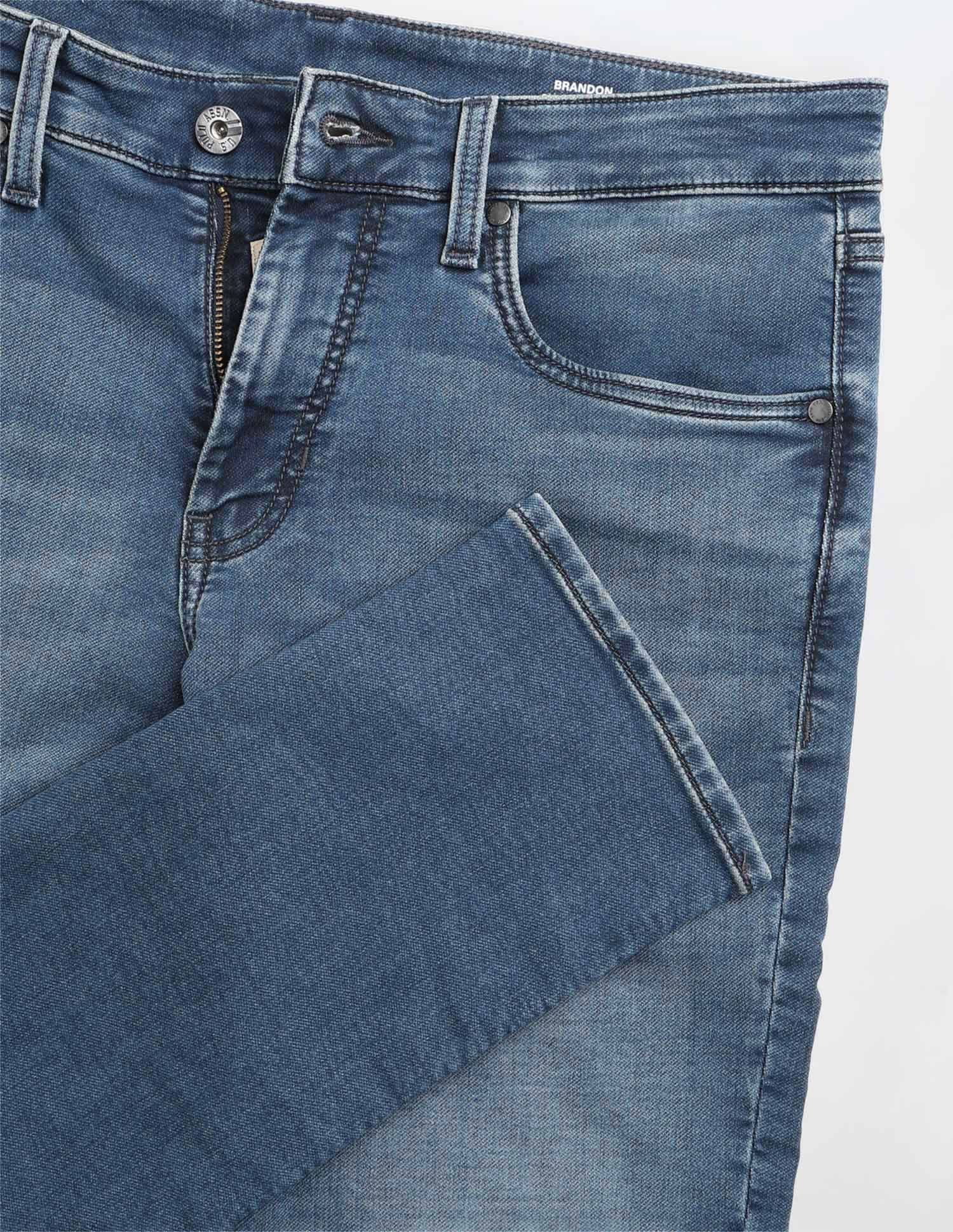 Brandon Slim Tapered Fit Blue Jeans Blue - U.S. POLO ASSN. | Large