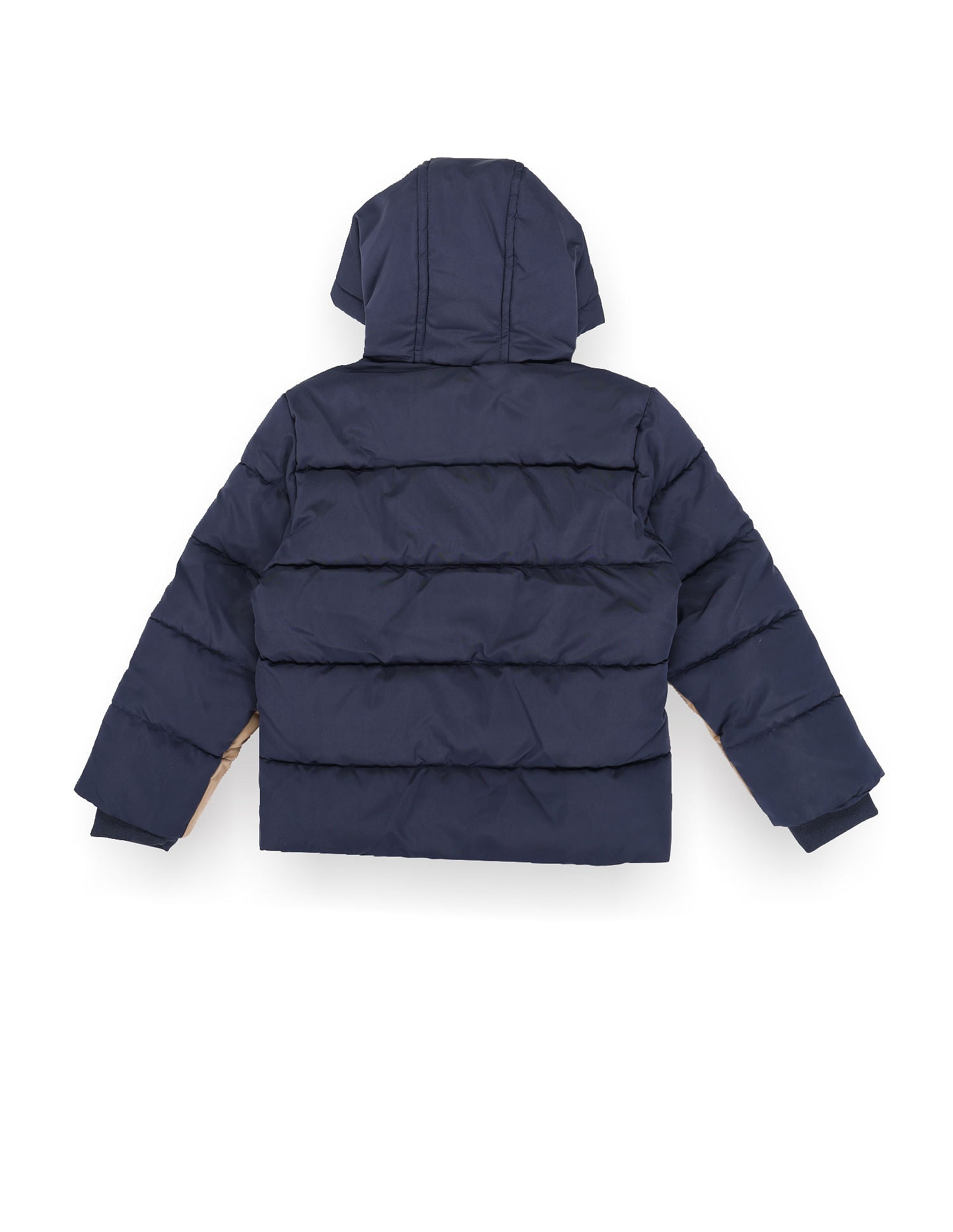 Boys Colour Block Hooded Jacket Beige - U.S. POLO ASSN. | Large