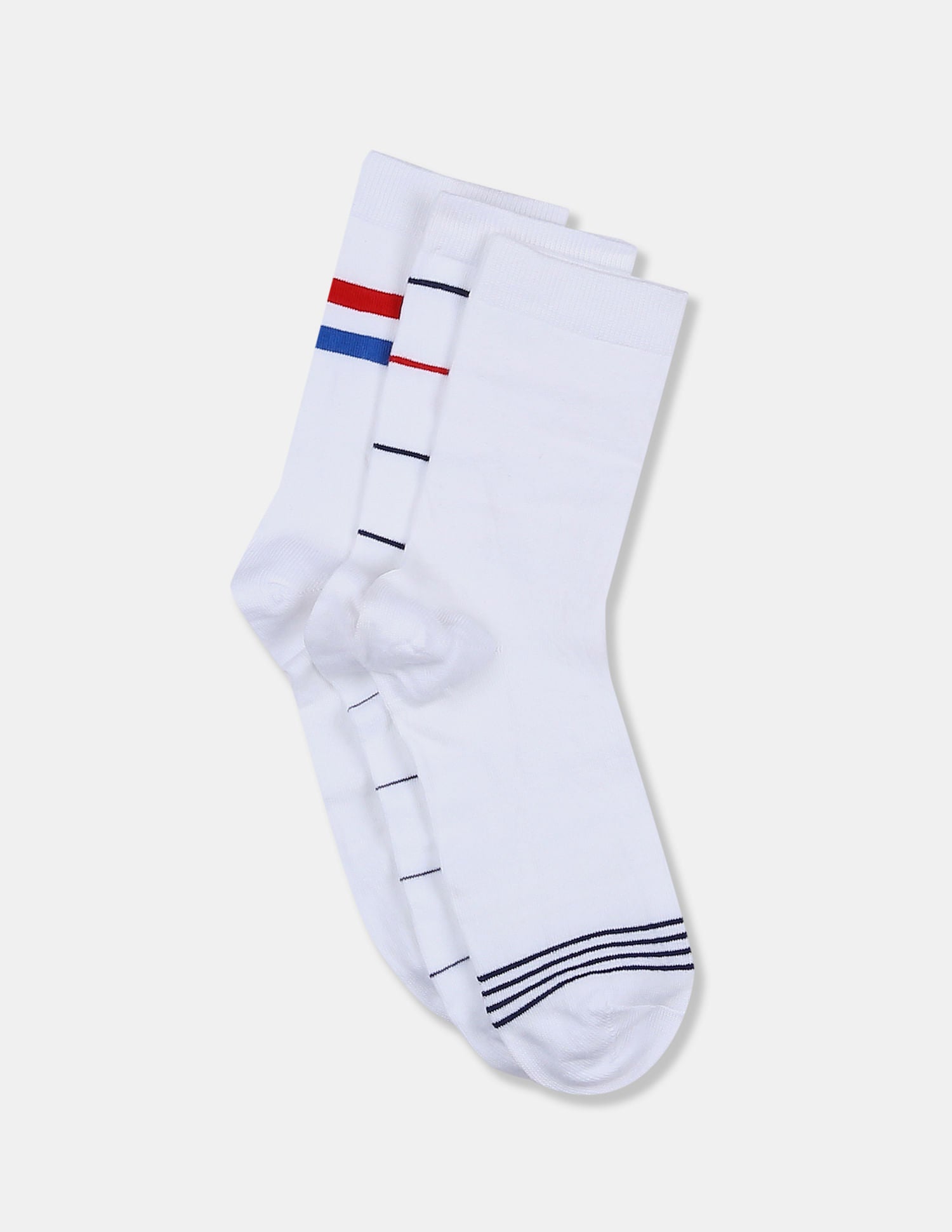 Cotton Polyamide Elastane I647 Socks - Pack Of 3 White - U.S. POLO ASSN. | Large