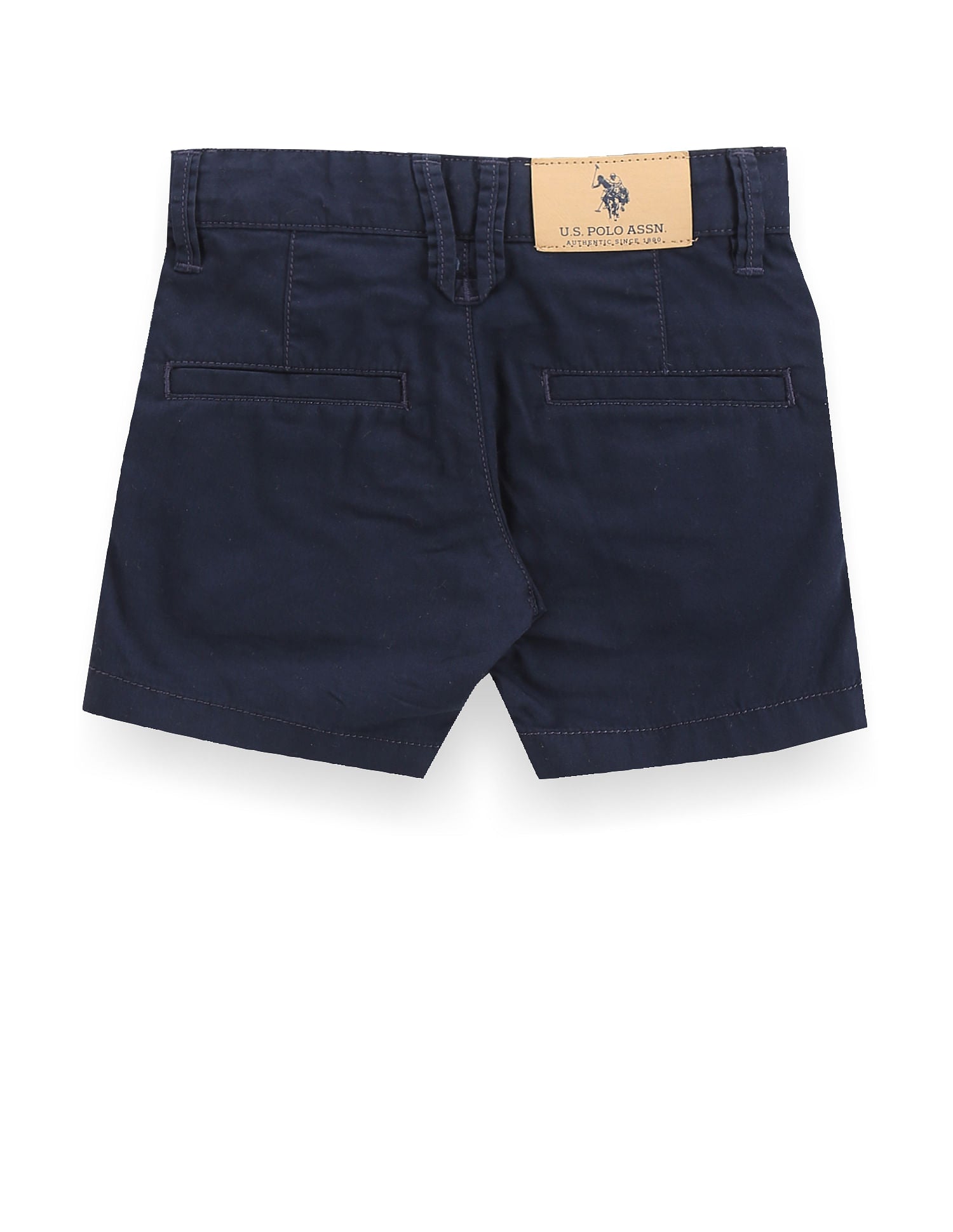 Boys Solid Cotton Shorts Blue - U.S. Polo Assn. India | Large
