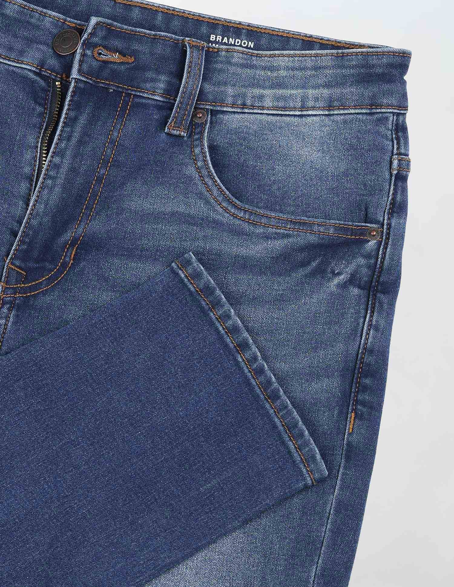 Brandon Slim Tapered Fit Blue Jeans Indigo - U.S. POLO ASSN. | Large