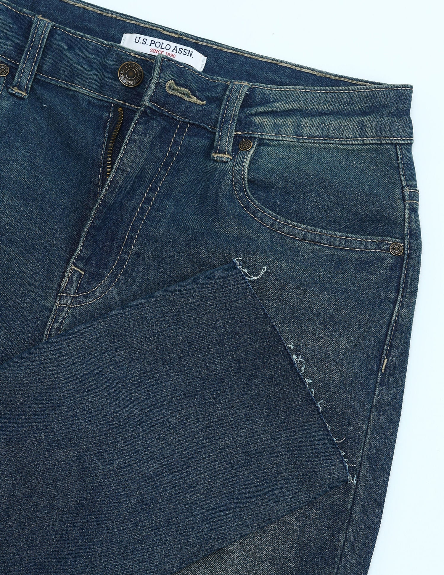 Mid Rise Slim Fit Jeans Blue - U.S. POLO ASSN. | Large