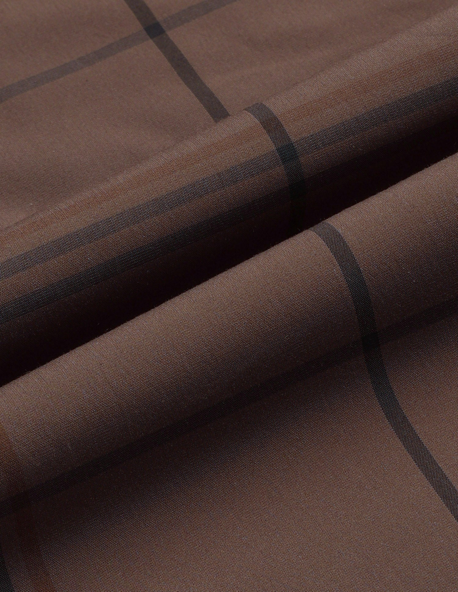 Windowpane Checked Regular Fit Shirt Brown - U.S. Polo Assn. India | Large