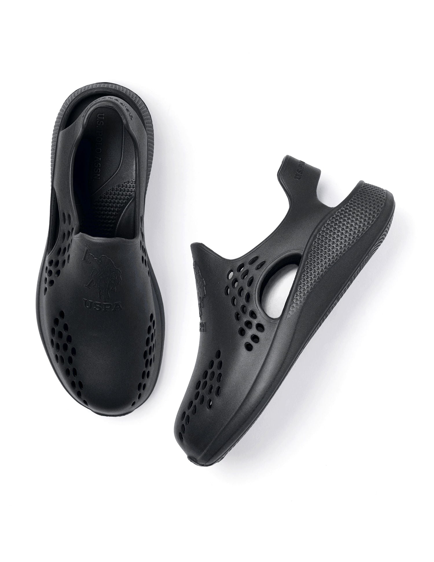Men Noan Black Foam Walk Clogs Black - U.S. POLO ASSN. | Large