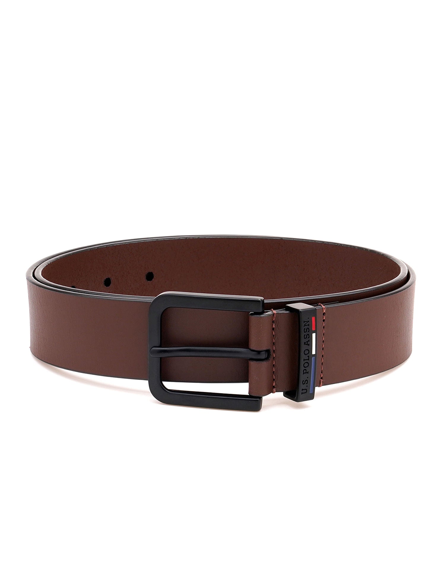 Men Crabtree Leather Belt Tan - U.S. POLO ASSN. | Large