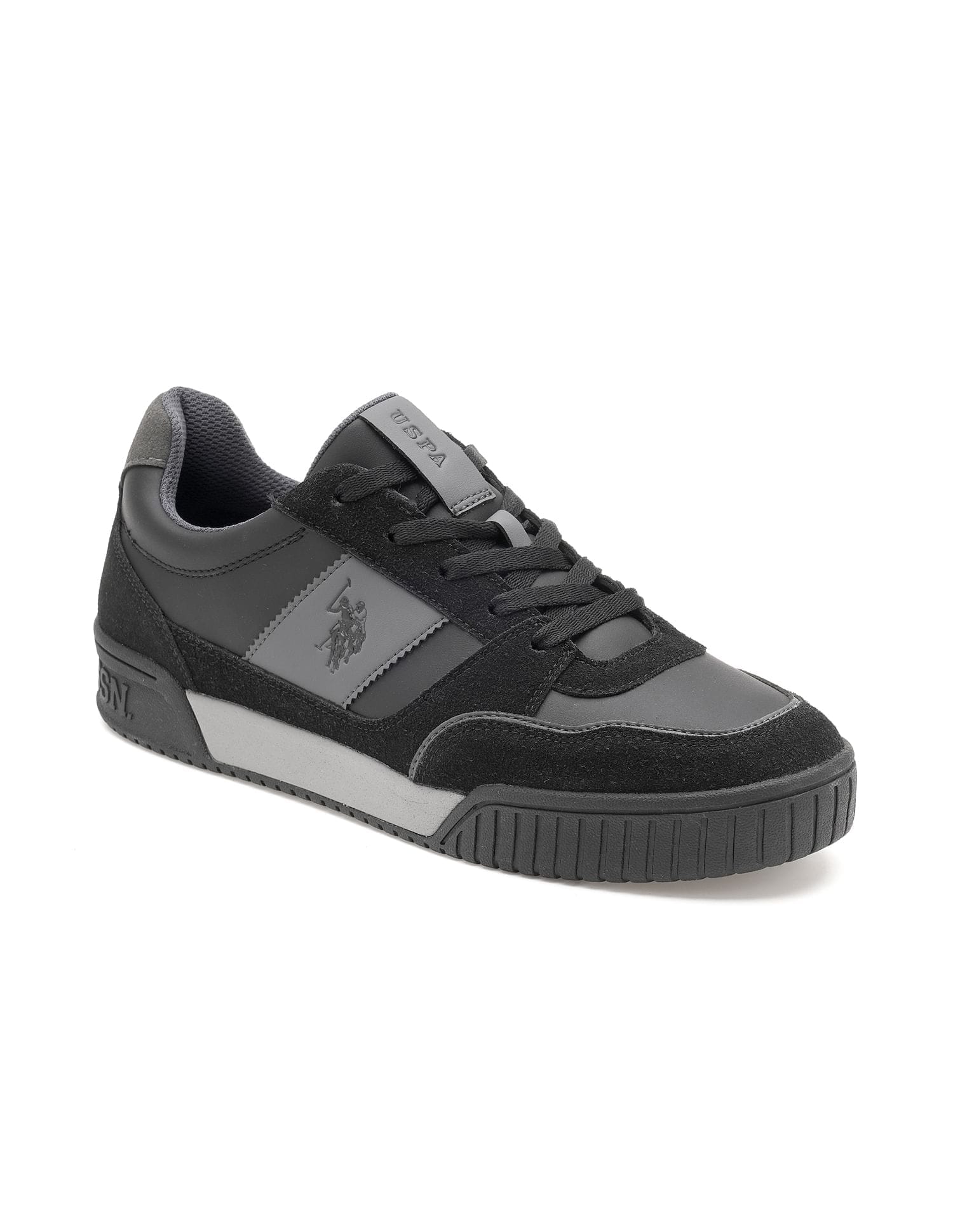 Rever 2.0 Colourblocked Suede Sneakers Black - U.S. Polo Assn. India | Large