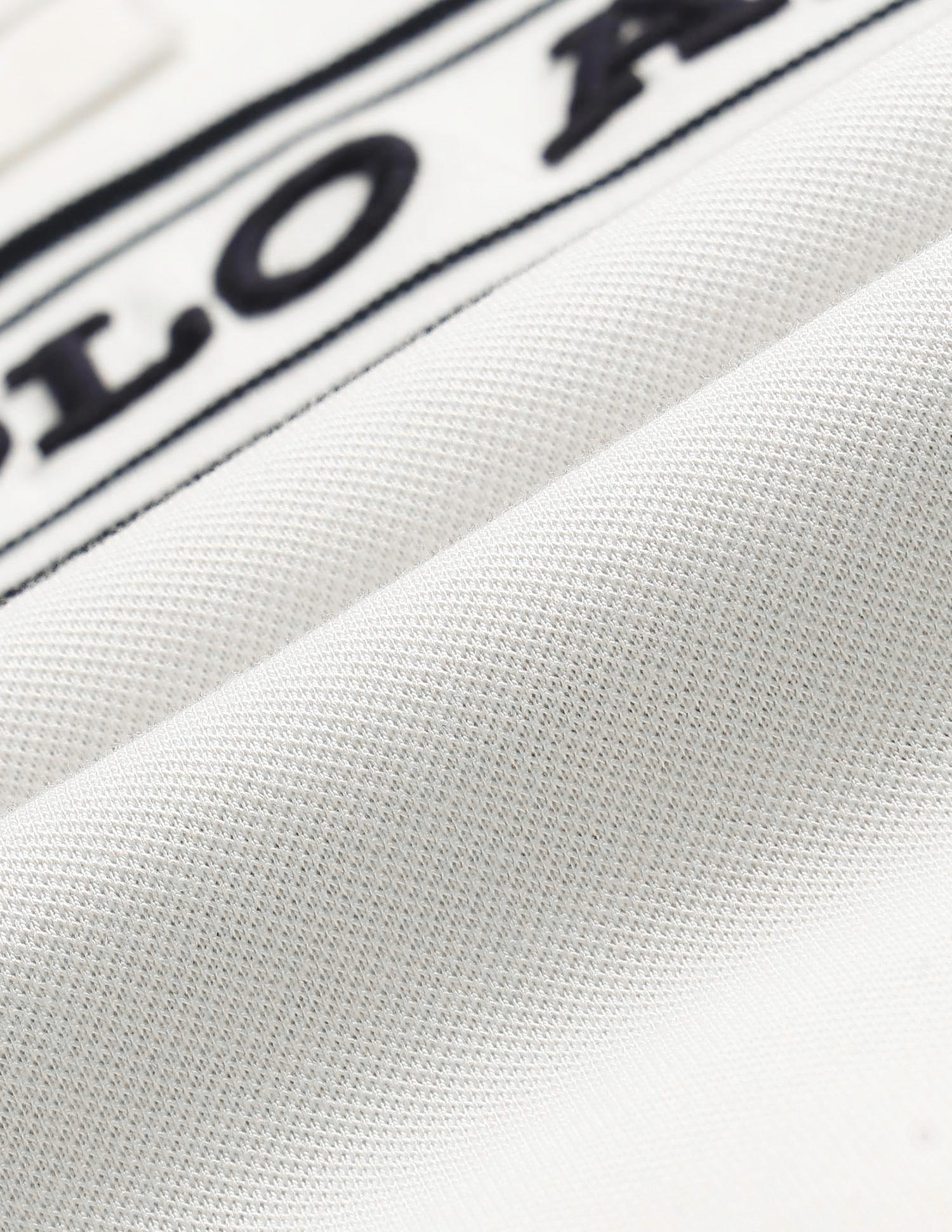 Brand Embroidered Slim Fit Polo Shirt Off White - U.S. POLO ASSN. | Large