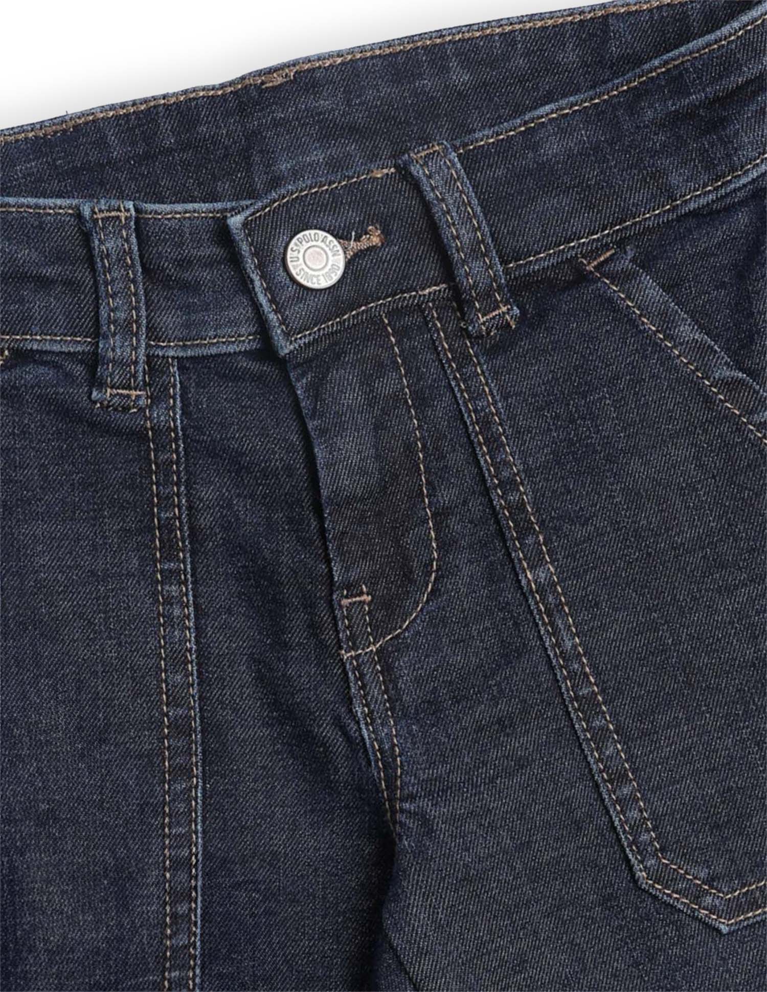 Boys Relaxed Fit Mid Rise Jeans Blue - U.S. POLO ASSN. | Large