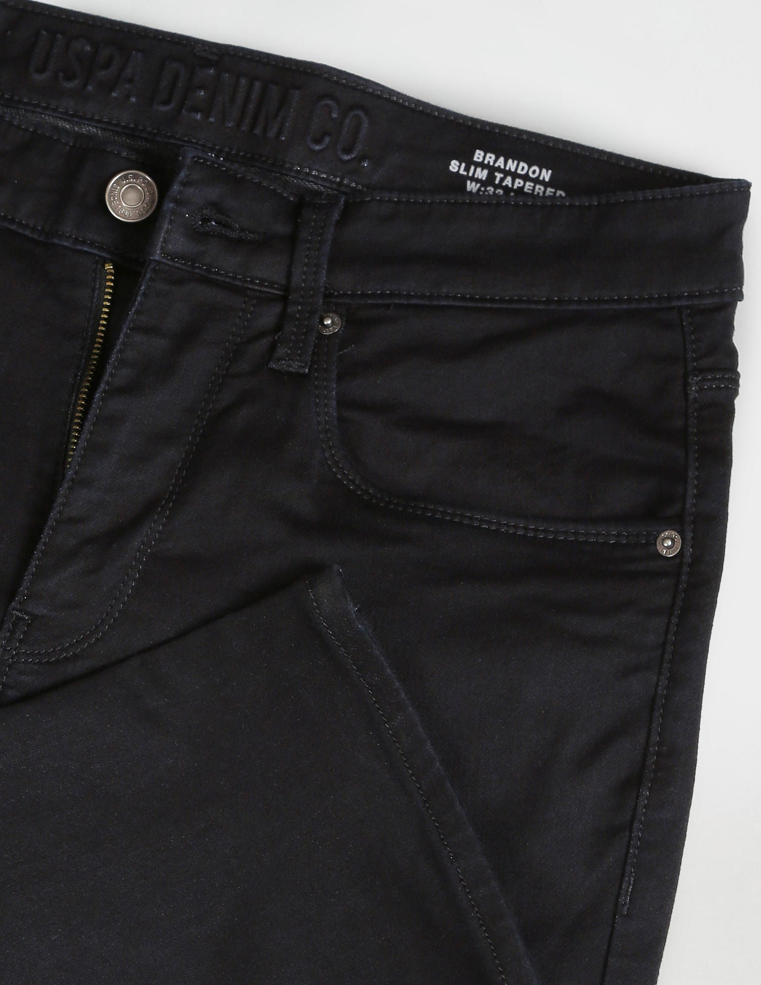 Mid Rise Brandon Slim Tapered Fit Jeans Dark Blue - U.S. POLO ASSN. | Large