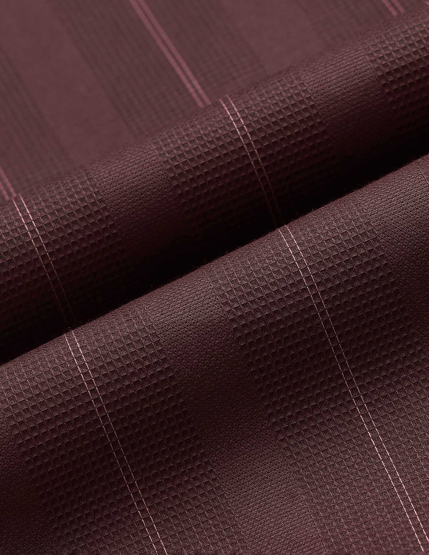 Textured With Vertical Striped Regular Fit Shirt Burgundy - U.S. POLO ASSN. | Large