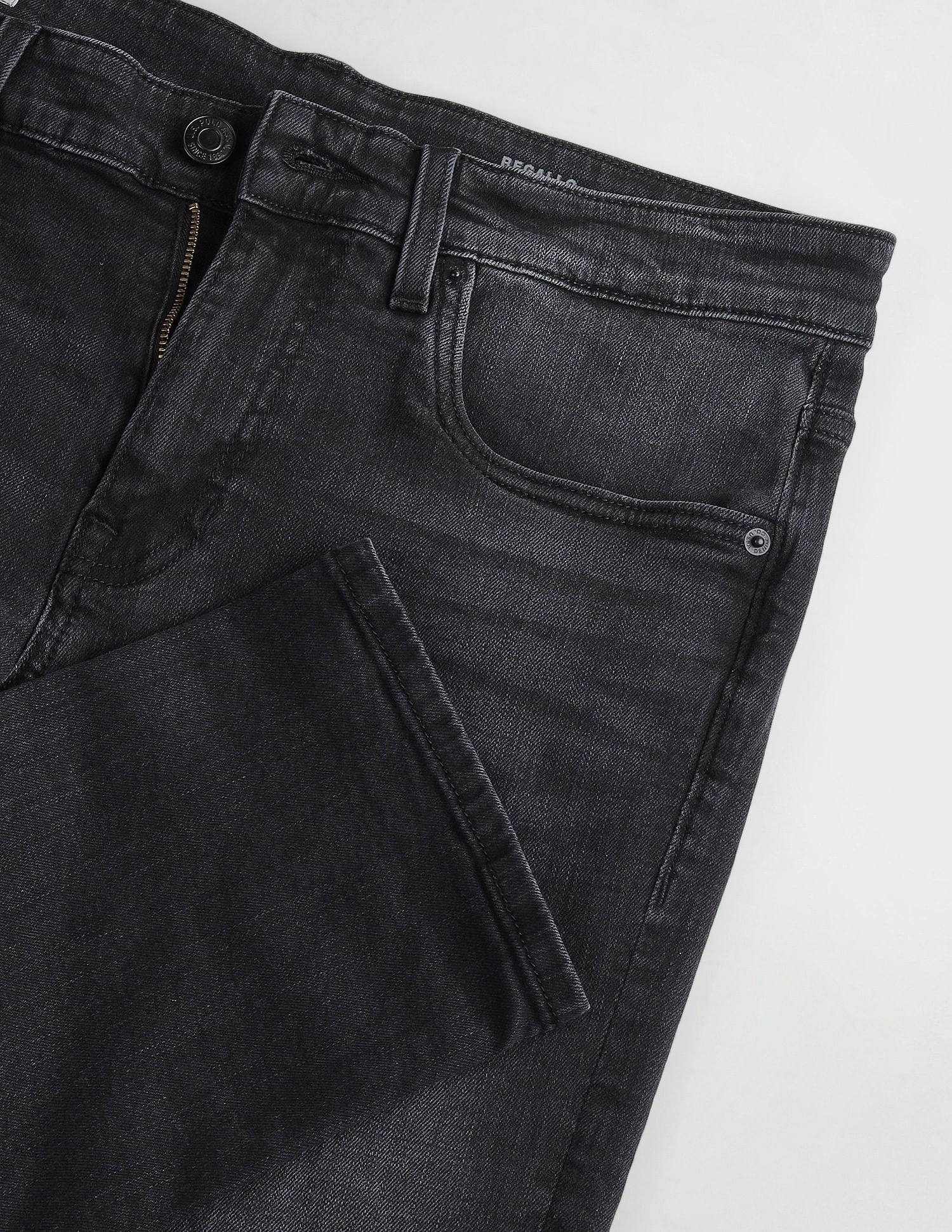 Regallo Skinny Fit Black Jeans Black - U.S. Polo Assn. India | Large
