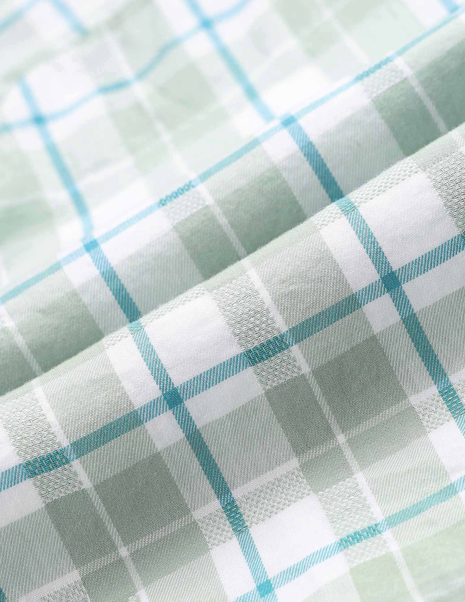 Boys Plaid Checked Regular Fit Shirt Green - U.S. POLO ASSN. | Large