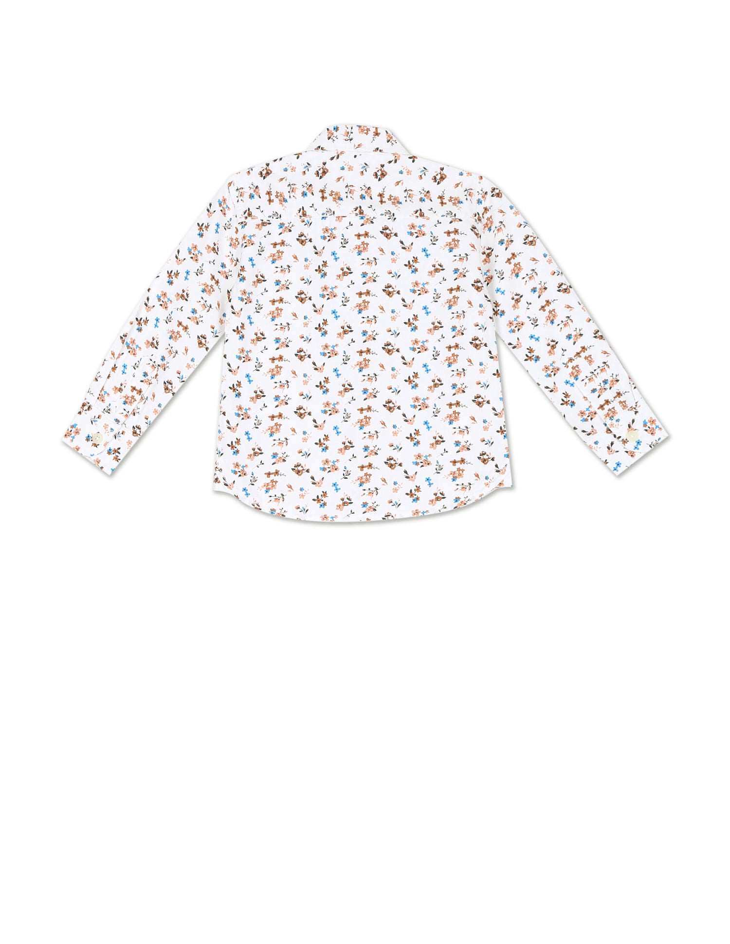 Spread Collar Printed Shirt White - U.S. POLO ASSN. | Large