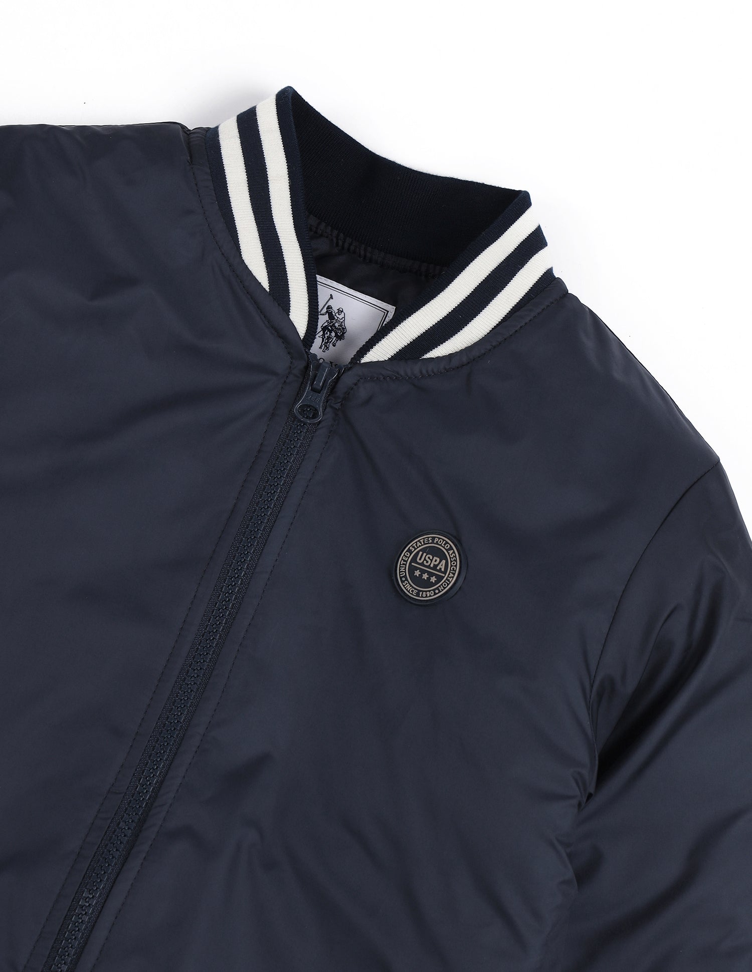 Boys Solid Spread Collar Jacket Navy - U.S. POLO ASSN. | Large